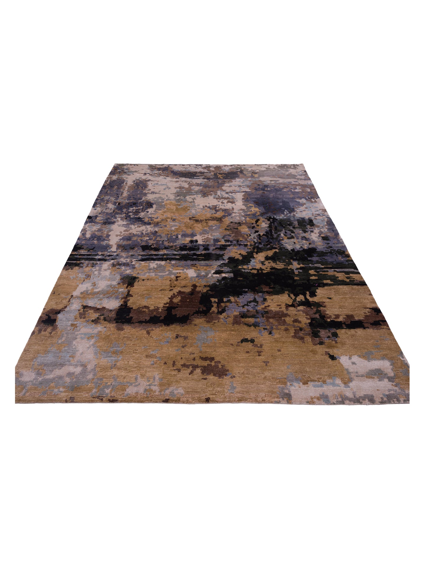 Tenzari Multi Multi 8.11x11.9 Hand Knotted Rug