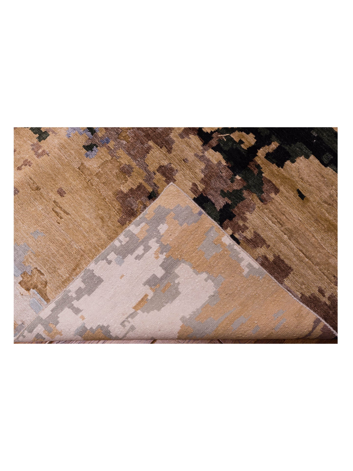 Tenzari Multi Multi 8.11x11.9 Hand Knotted Rug