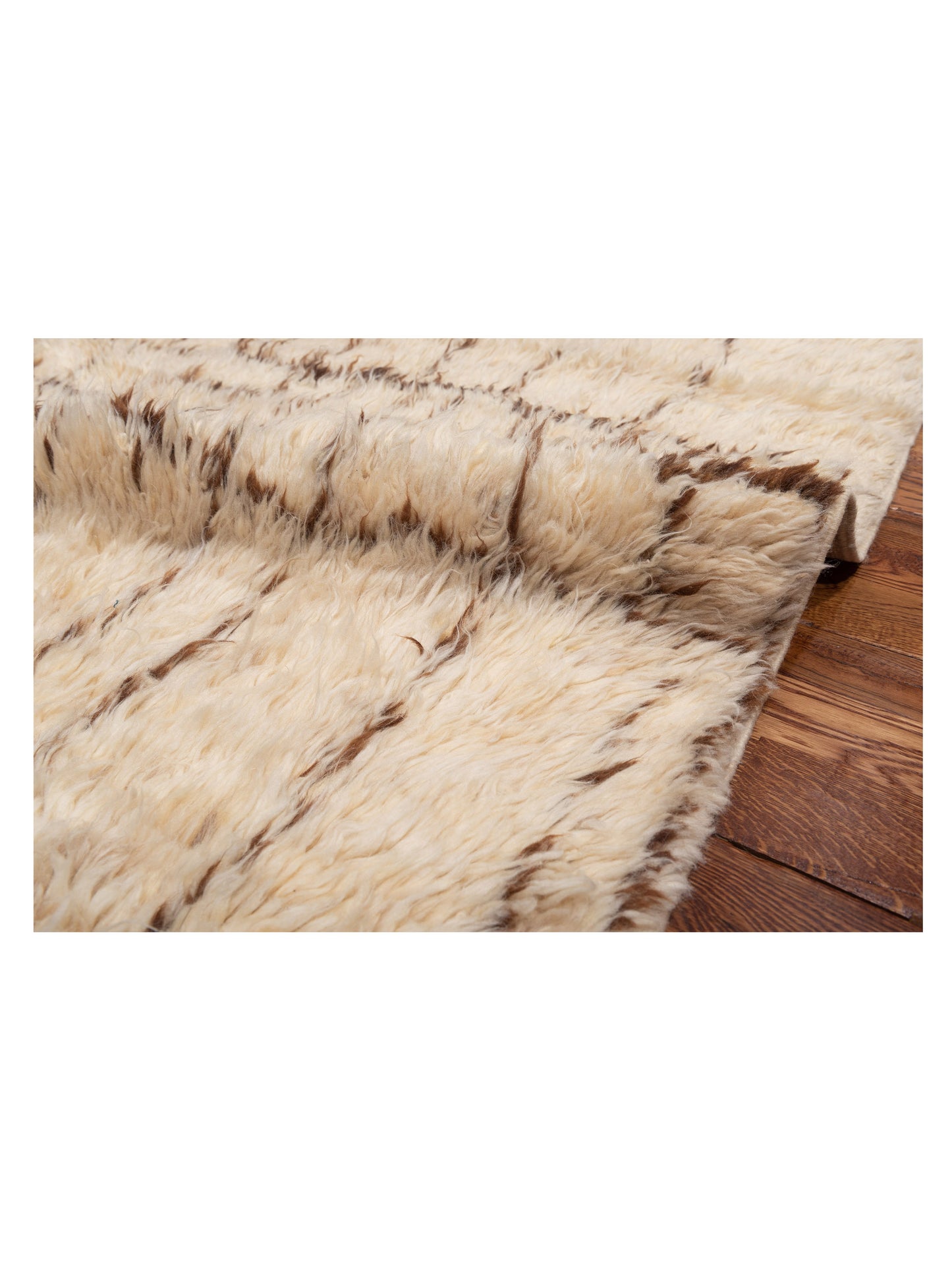 Baskra Beige Brown 7.4x10.7 Hand Knotted Rug