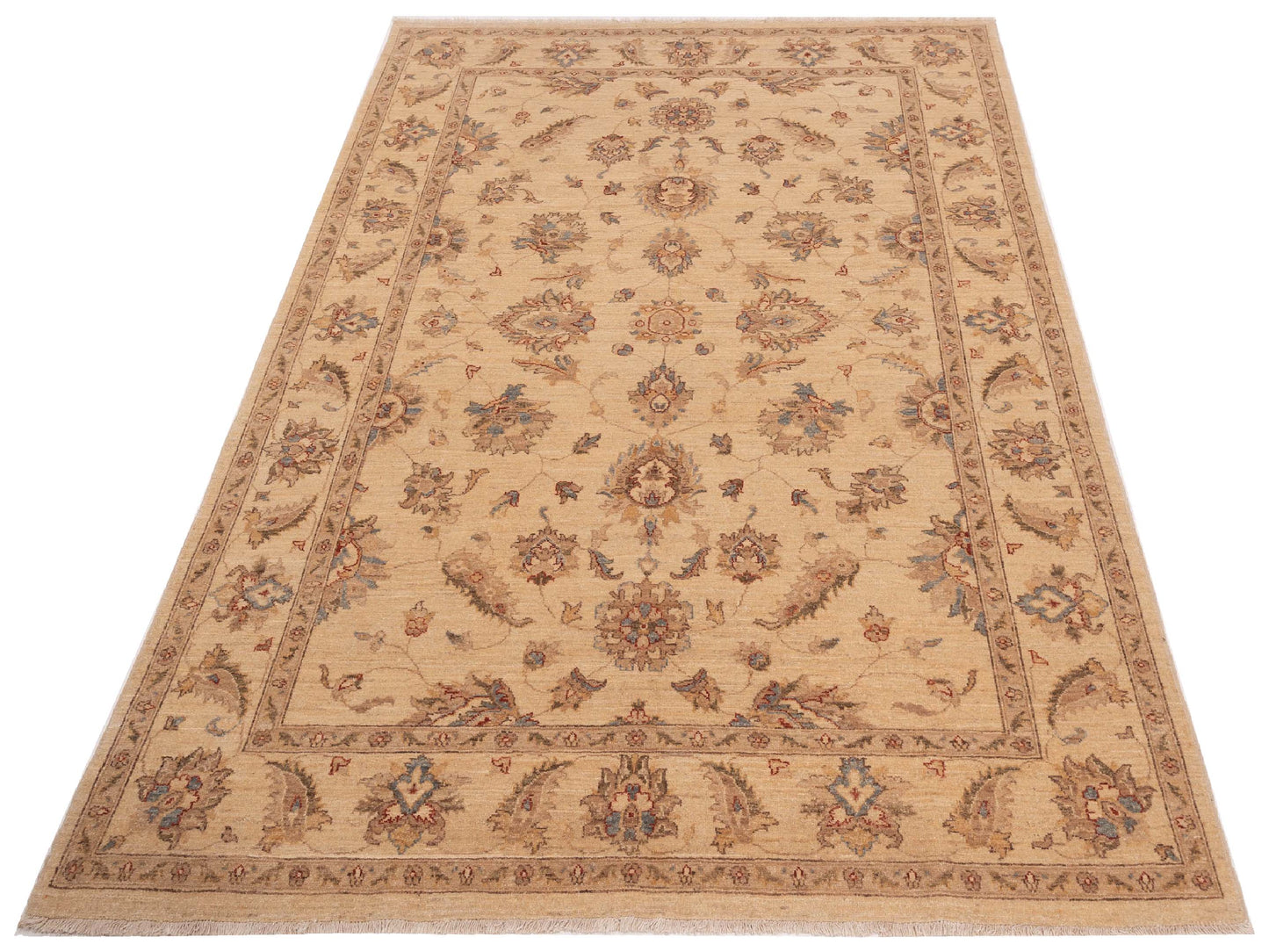 Sabira Ivory Ivory 6.6x9.10 Hand Knotted Rug
