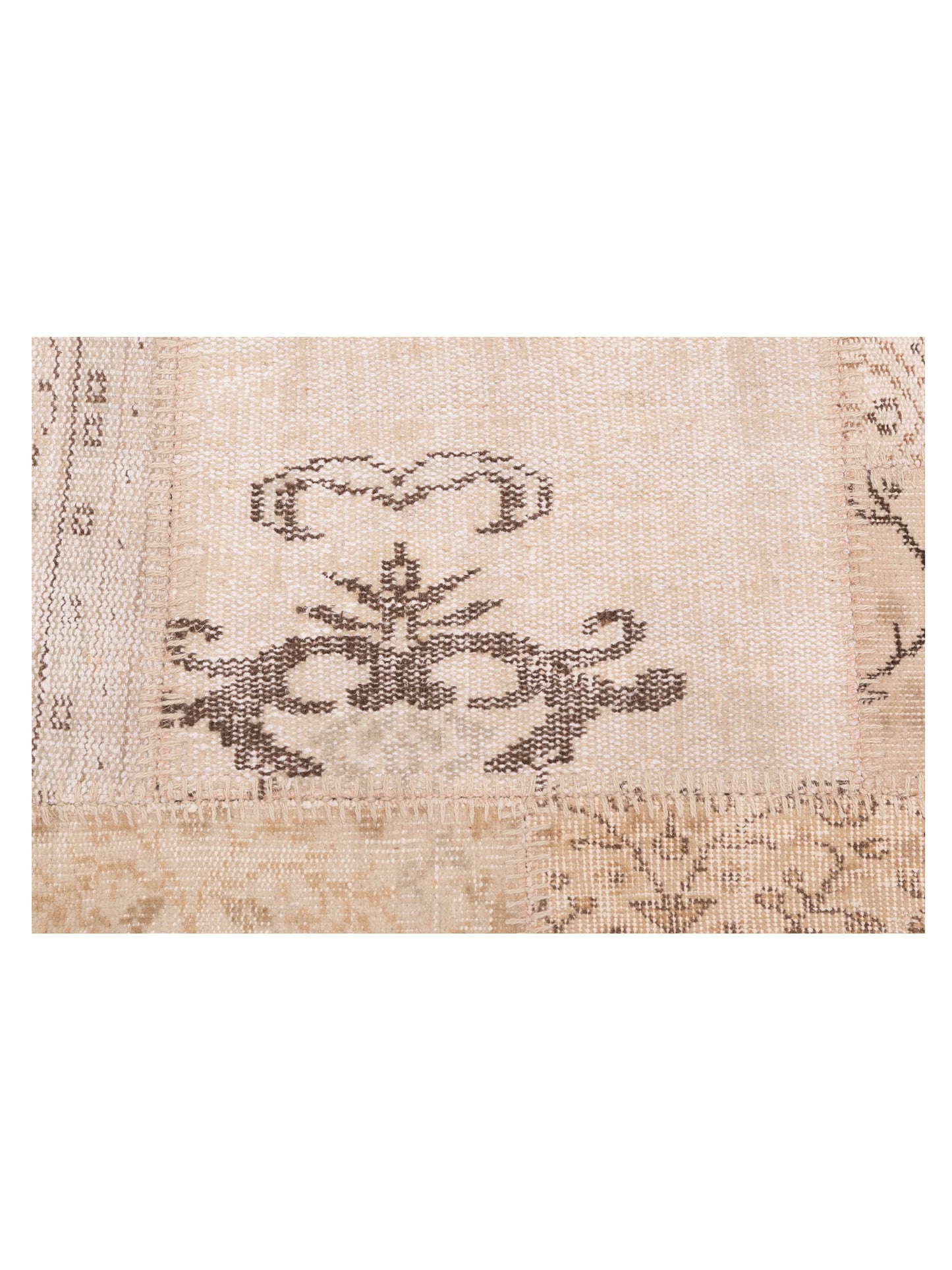 Patchwork Natural 6x9 Hand Knotted Rug