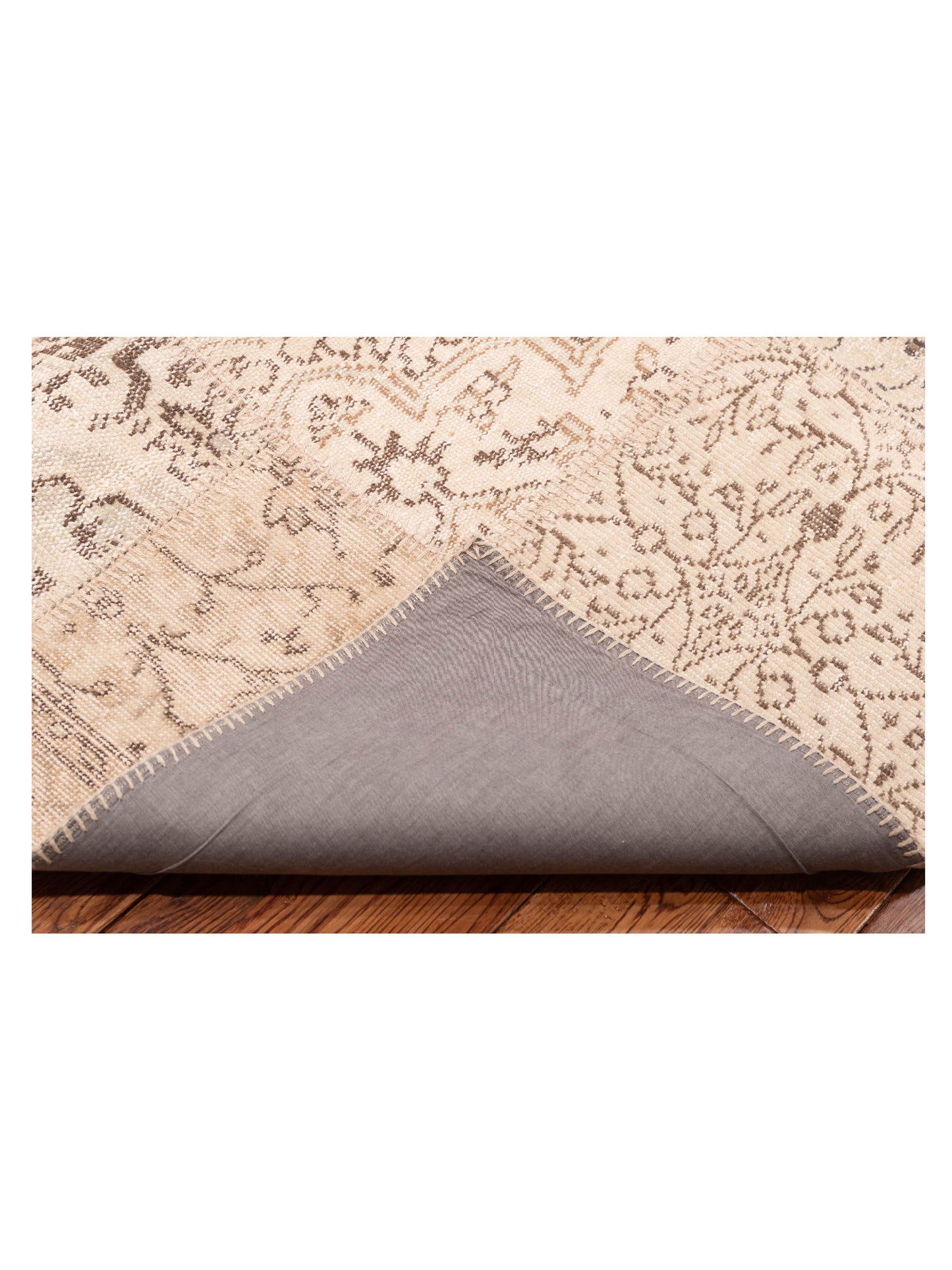 Patchwork Natural 6x9 Hand Knotted Rug