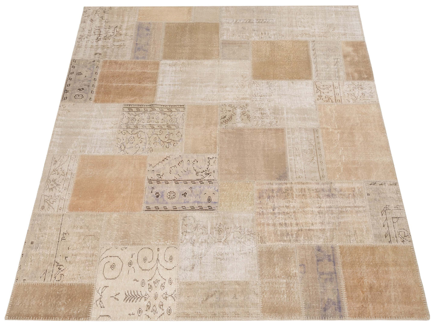 Patchwork Natural 8.3x9.10 Hand Knotted Rug