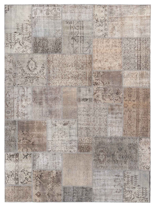 Pasha Turkish Vestige Patchwork  Gray  Contemporary