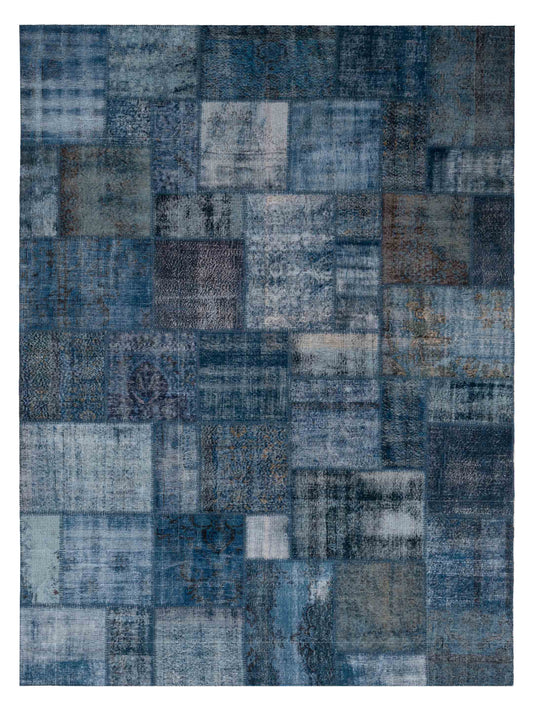 Pasha Turkish Vestige Patchwork  Indigo  Contemporary