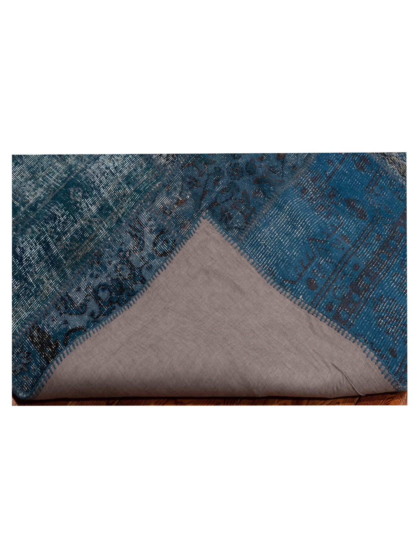 Patchwork Indigo 6x9 Hand Knotted Rug
