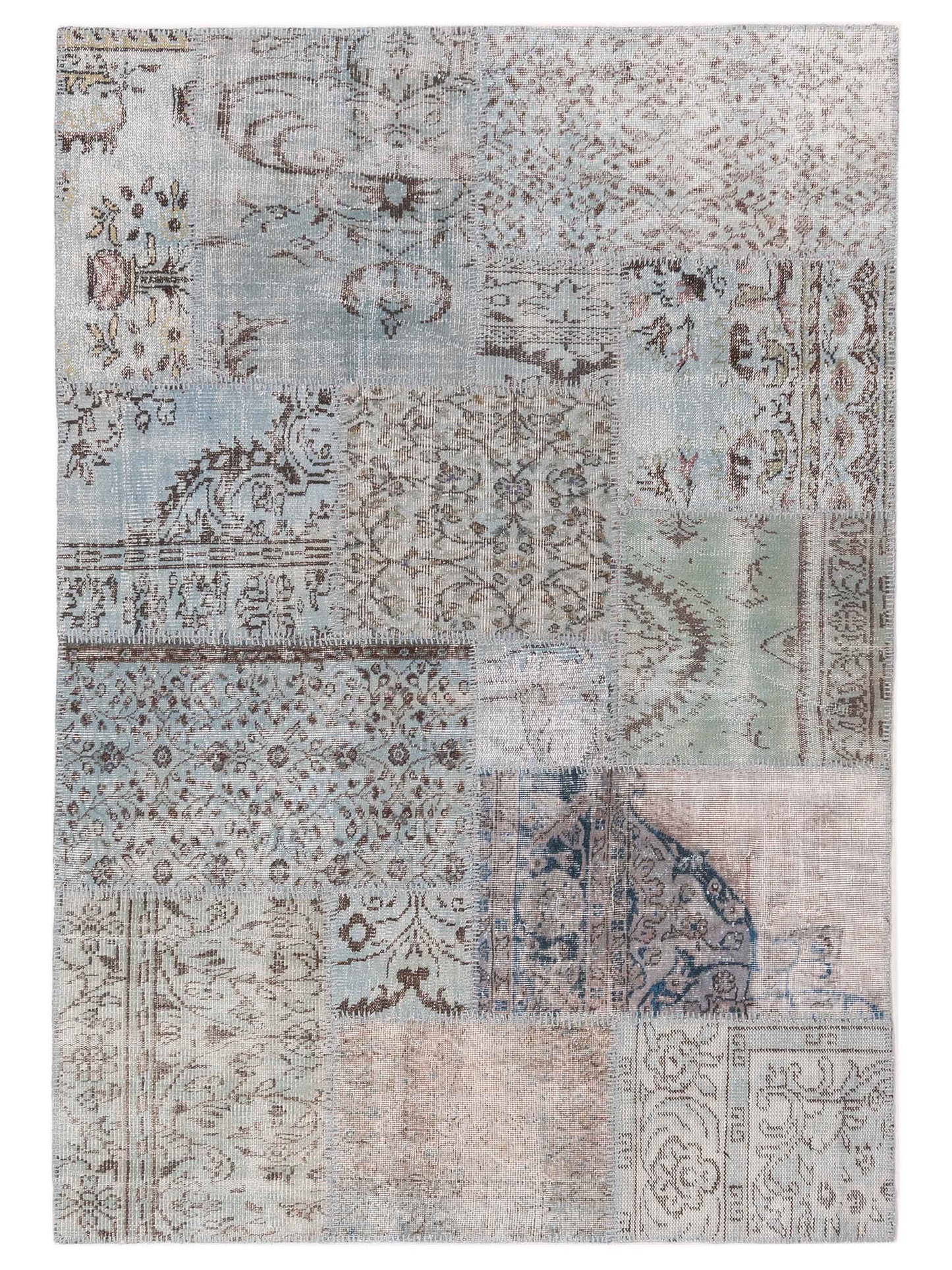 Pasha Turkish Vestige Patchwork  Blue Blue Contemporary