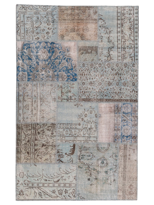 Pasha Turkish Vestige Patchwork  Blue  Contemporary