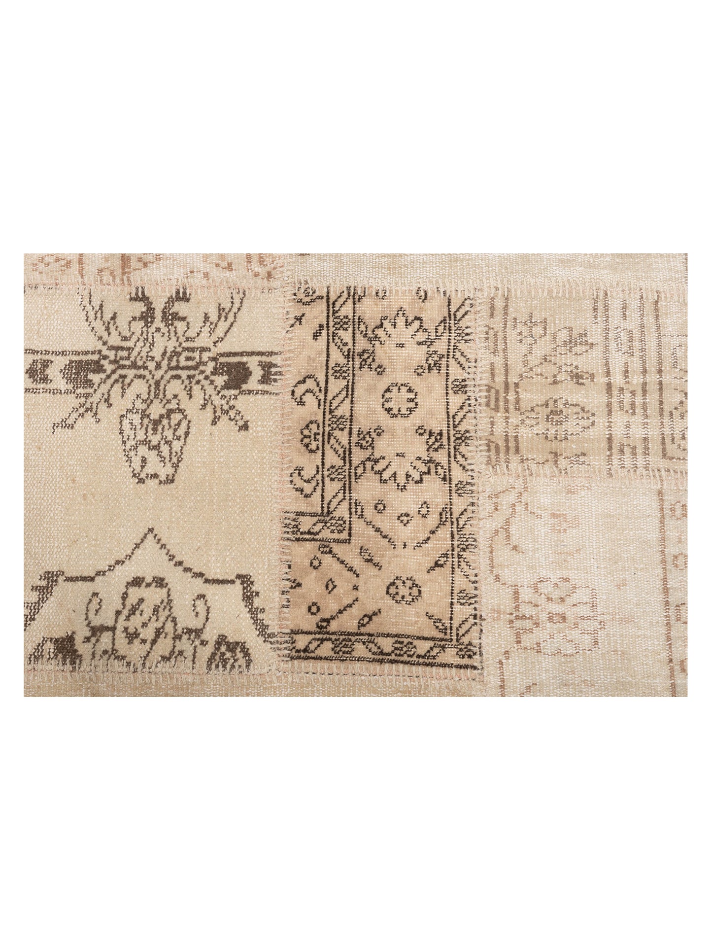 Patchwork Natural 9x12 Hand Knotted Rug