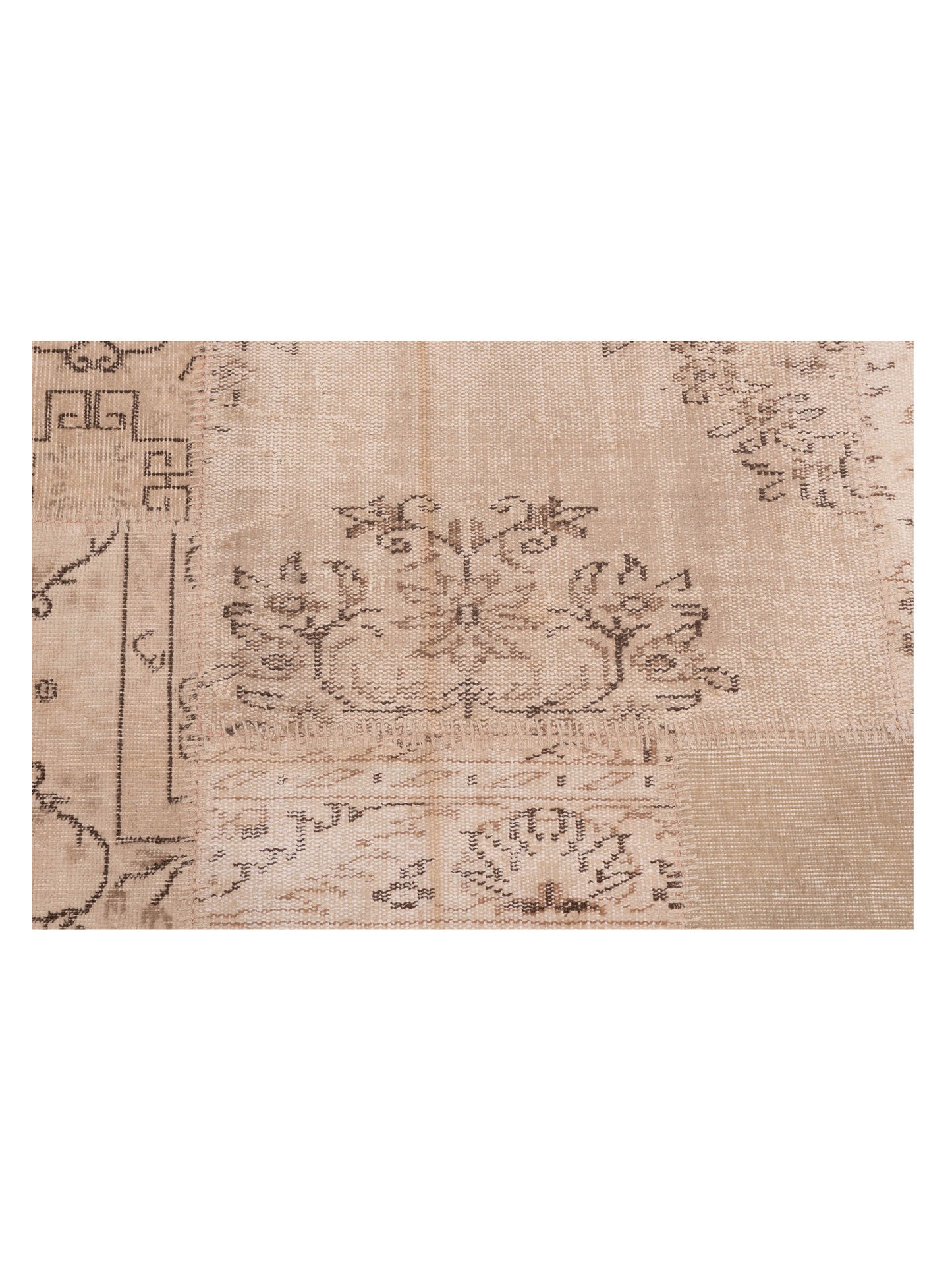 Patchwork Natural 6x9 Hand Knotted Rug