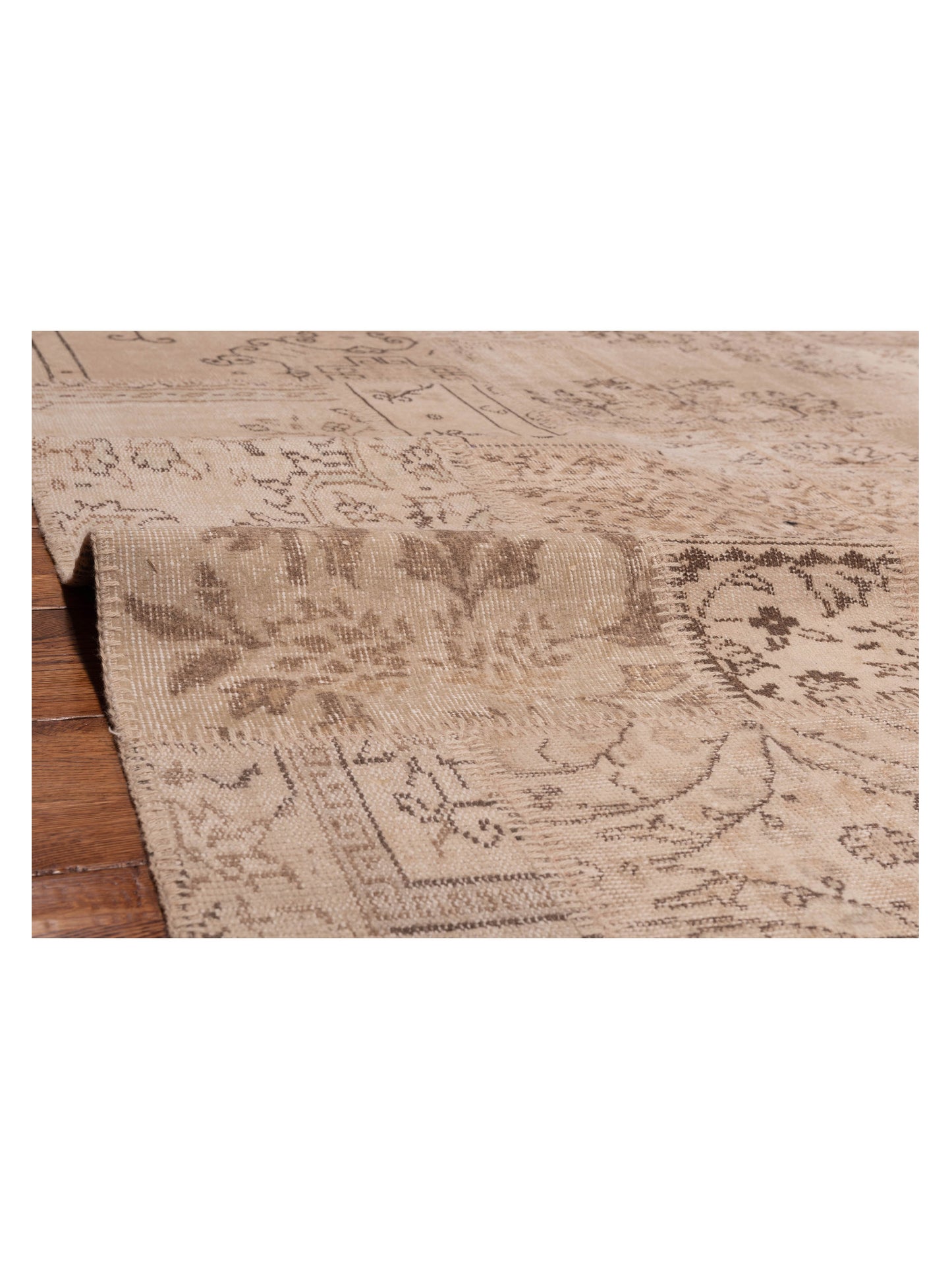 Patchwork Natural 6x9 Hand Knotted Rug