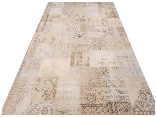 Patchwork Natural 10x14 Hand Knotted Rug
