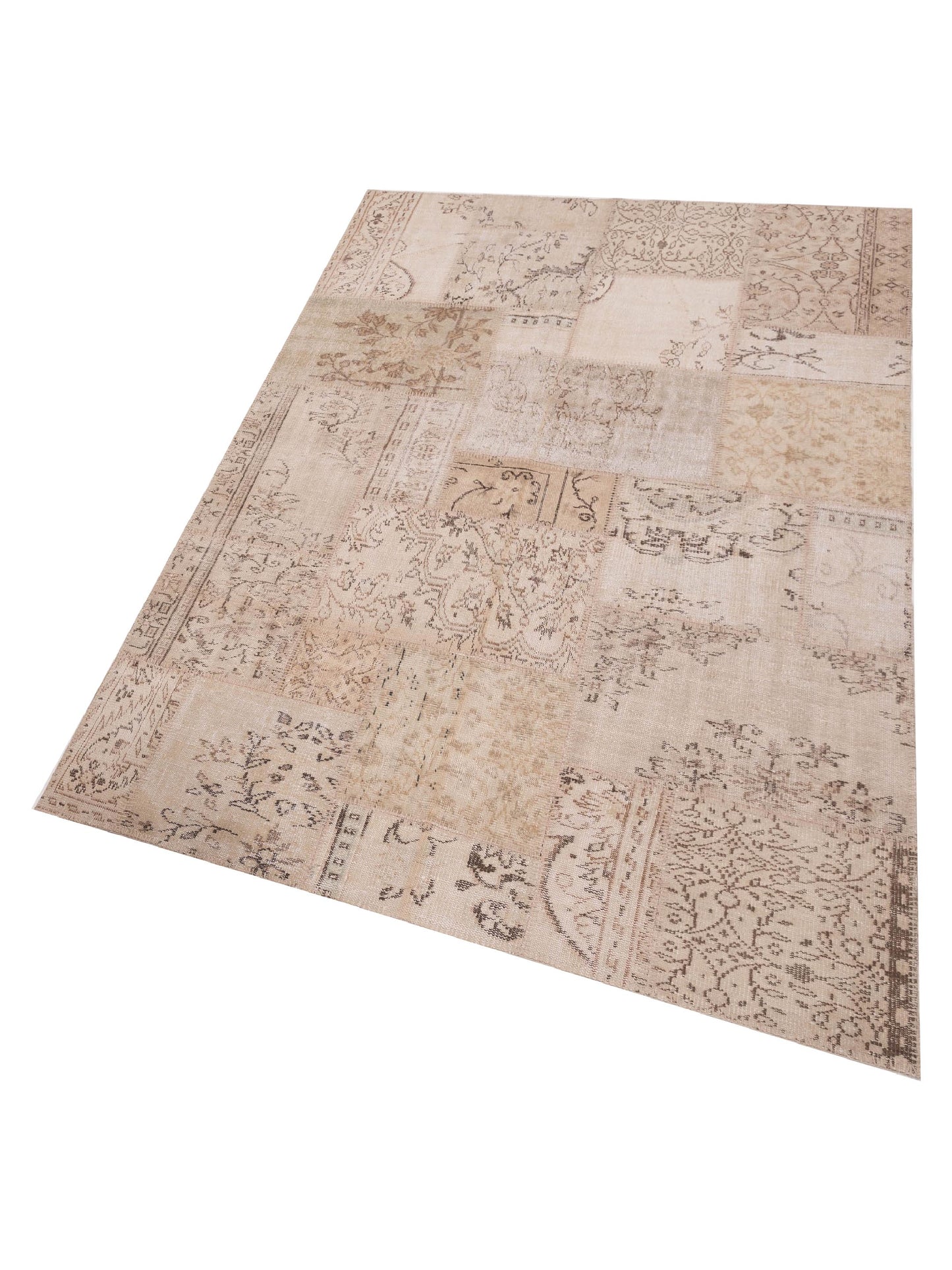 Patchwork Natural 6x9 Hand Knotted Rug