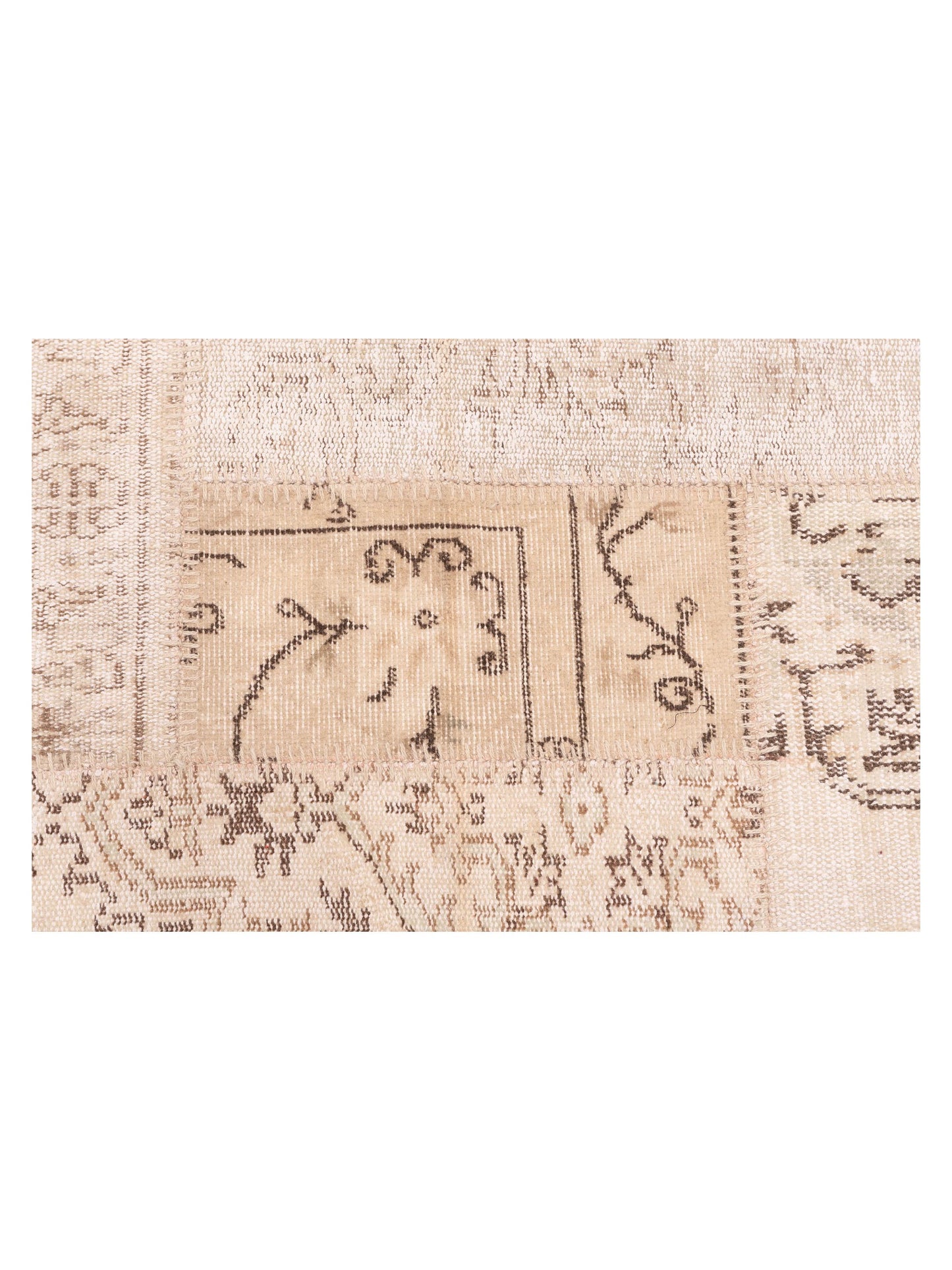 Patchwork Natural 6x9 Hand Knotted Rug