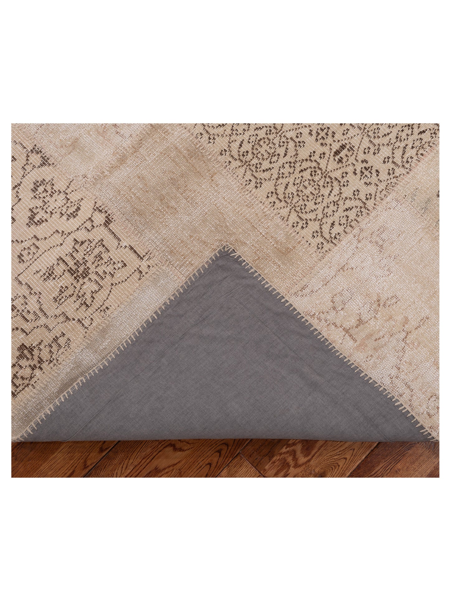 Patchwork Natural 5x8 Hand Knotted Rug