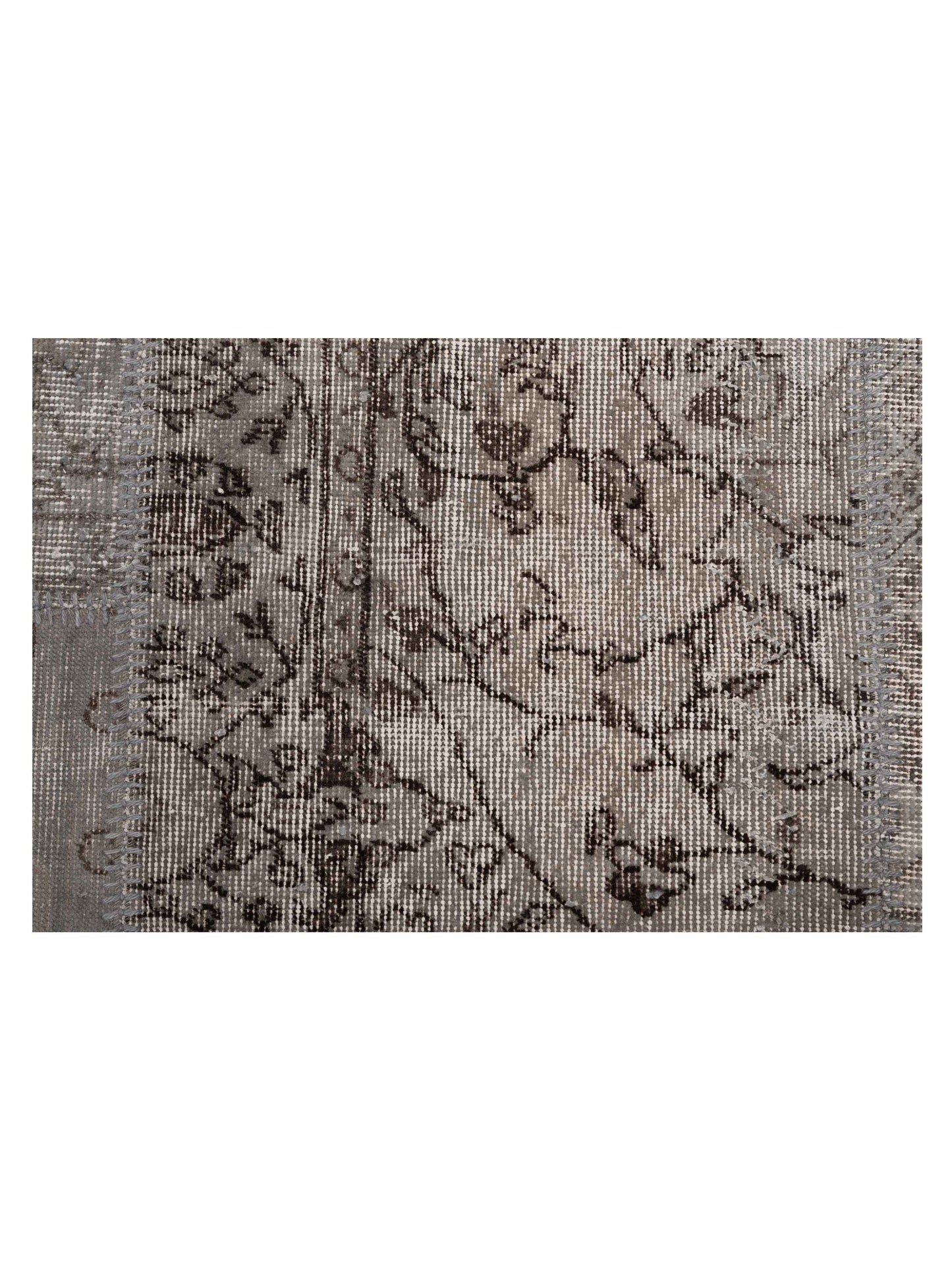 Patchwork Gray 9x12 Hand Knotted Rug