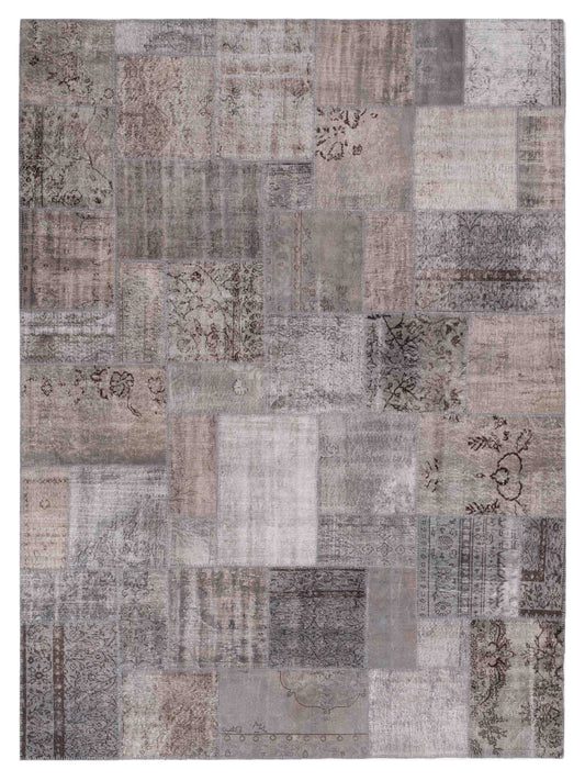 Pasha Turkish Vestige Patchwork  Gray  Contemporary
