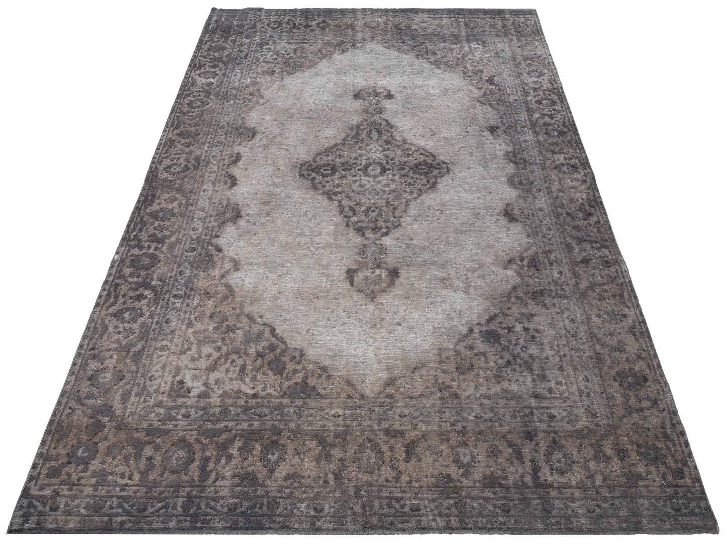 Vintage Gray 8x12.4 Hand Knotted Rug