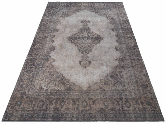 Vintage Gray 8x12.4 Hand Knotted Rug