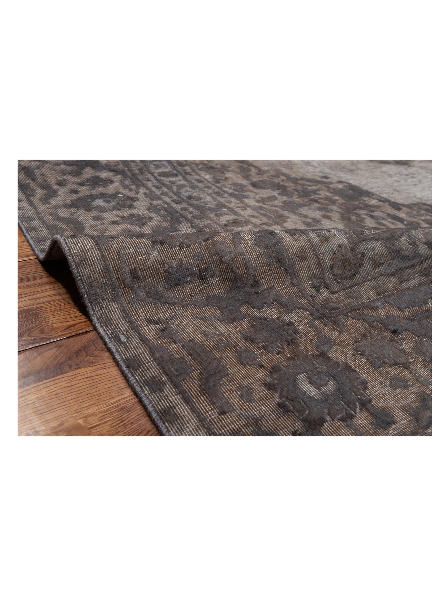 Vintage Gray 8x12.4 Hand Knotted Rug