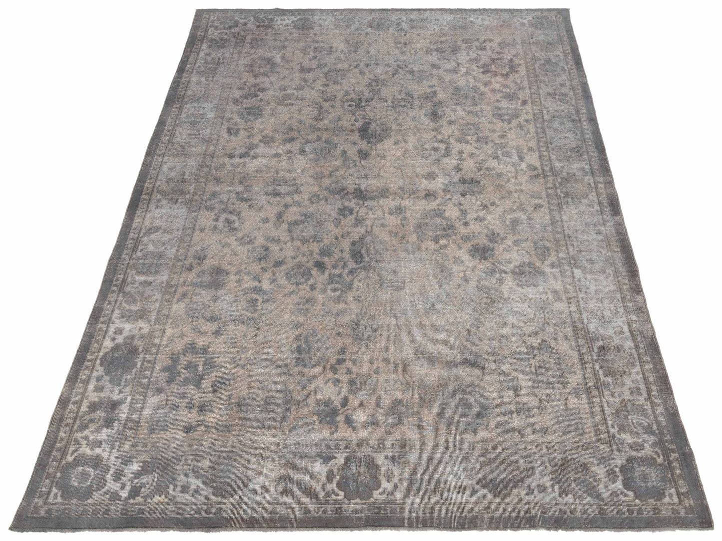 Vintage Gray 8.4x11.2 Hand Knotted Rug