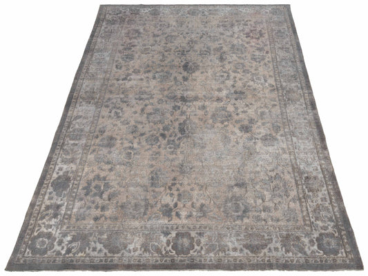 Vintage Gray 8.4x11.2 Hand Knotted Rug