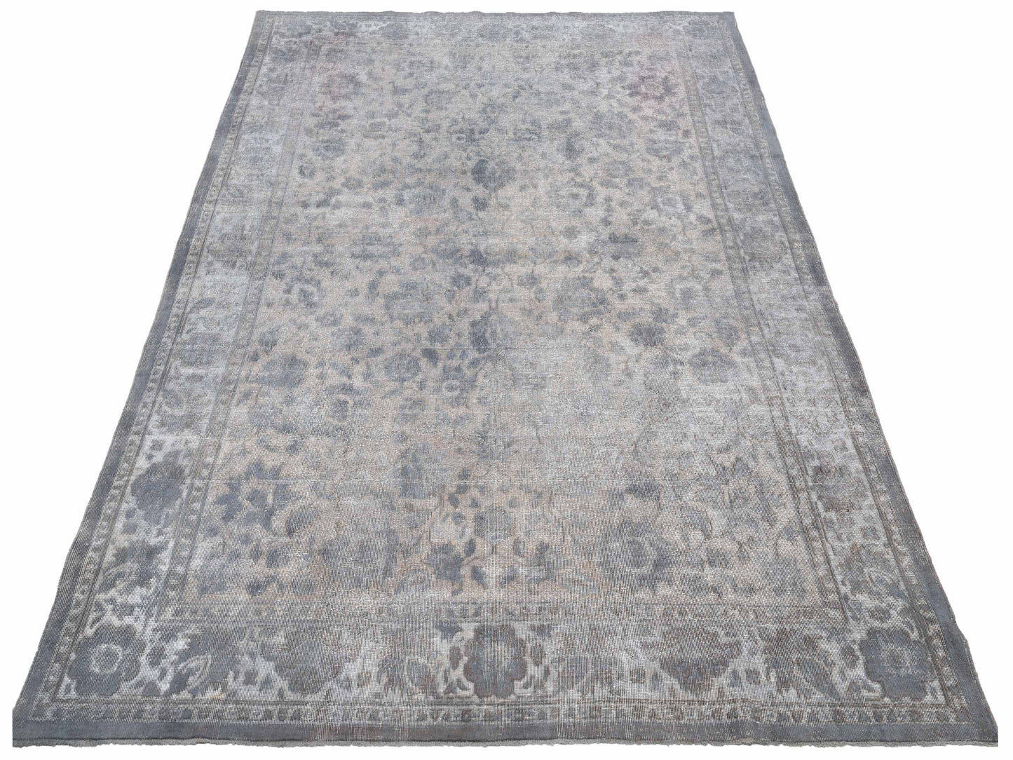 Vintage Gray 8.4x11.2 Hand Knotted Rug