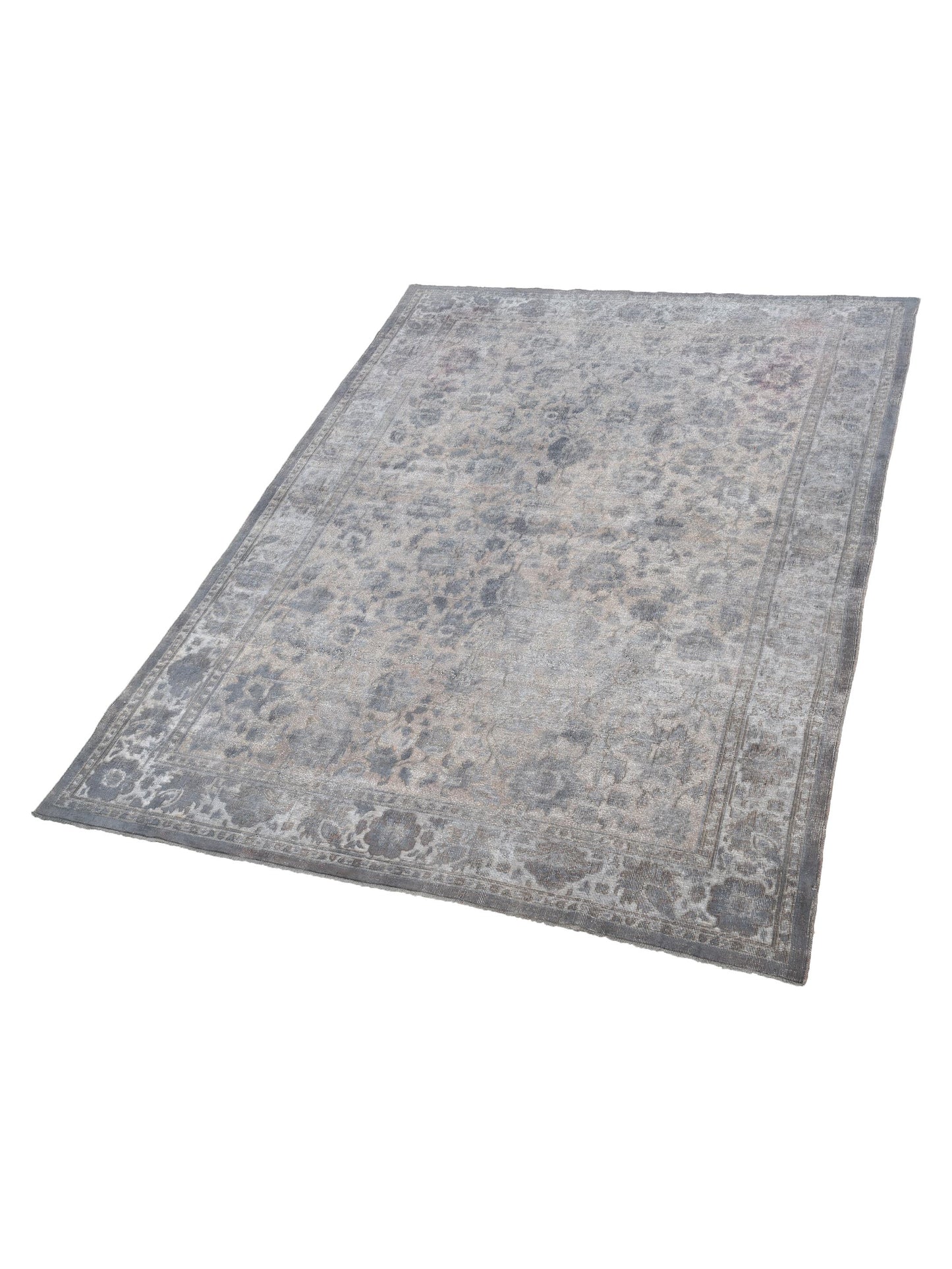Vintage Gray 8.4x11.2 Hand Knotted Rug