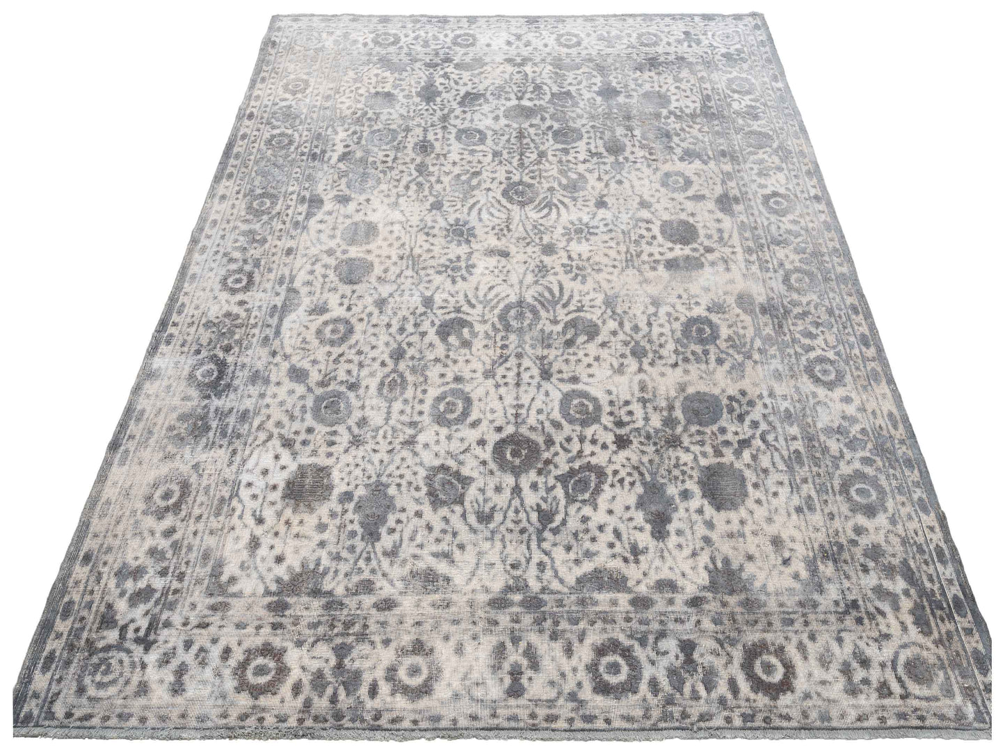 Vintage Gray 8.5x11.2 Hand Knotted Rug