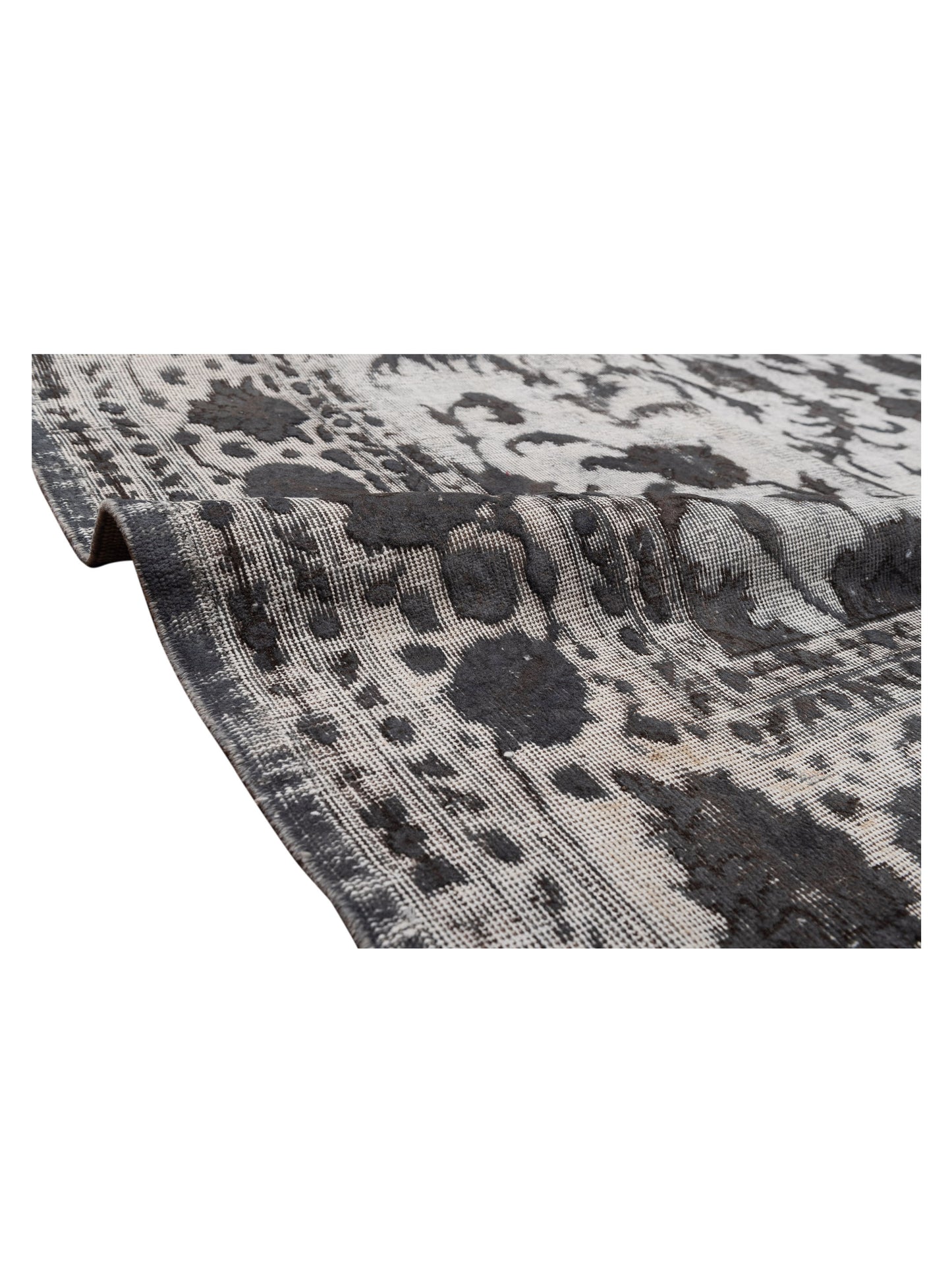 Vintage Silver Gray 8.3x12.9 Hand Knotted Rug