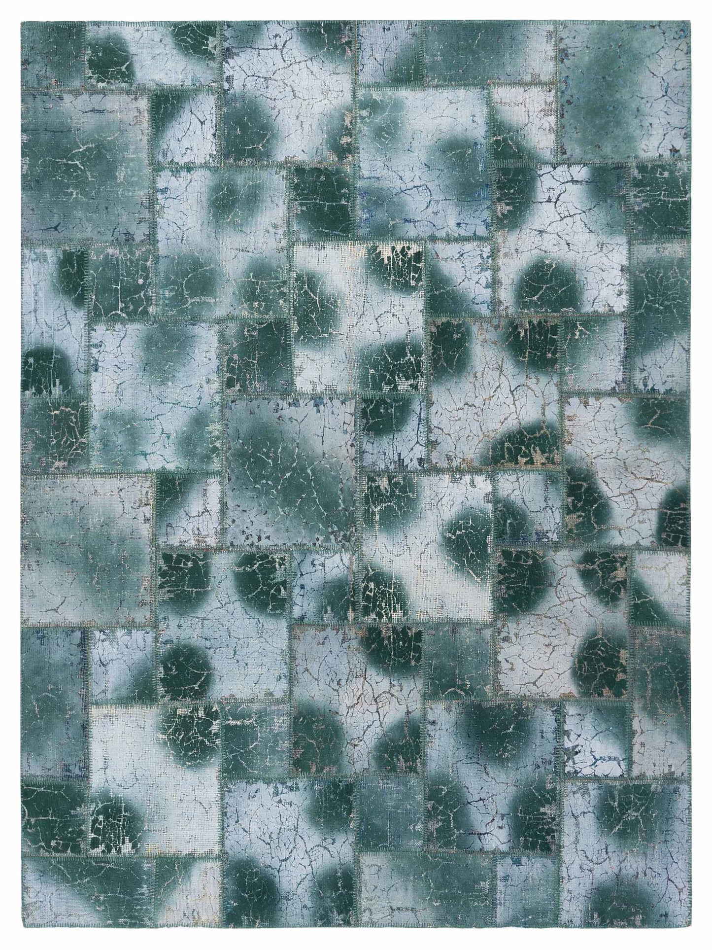 Pasha Turkish Vestige Patchwork  Green  Contemporary