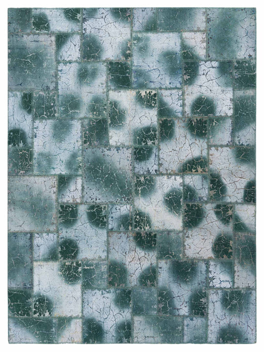 Pasha Turkish Vestige Patchwork  Green  Contemporary