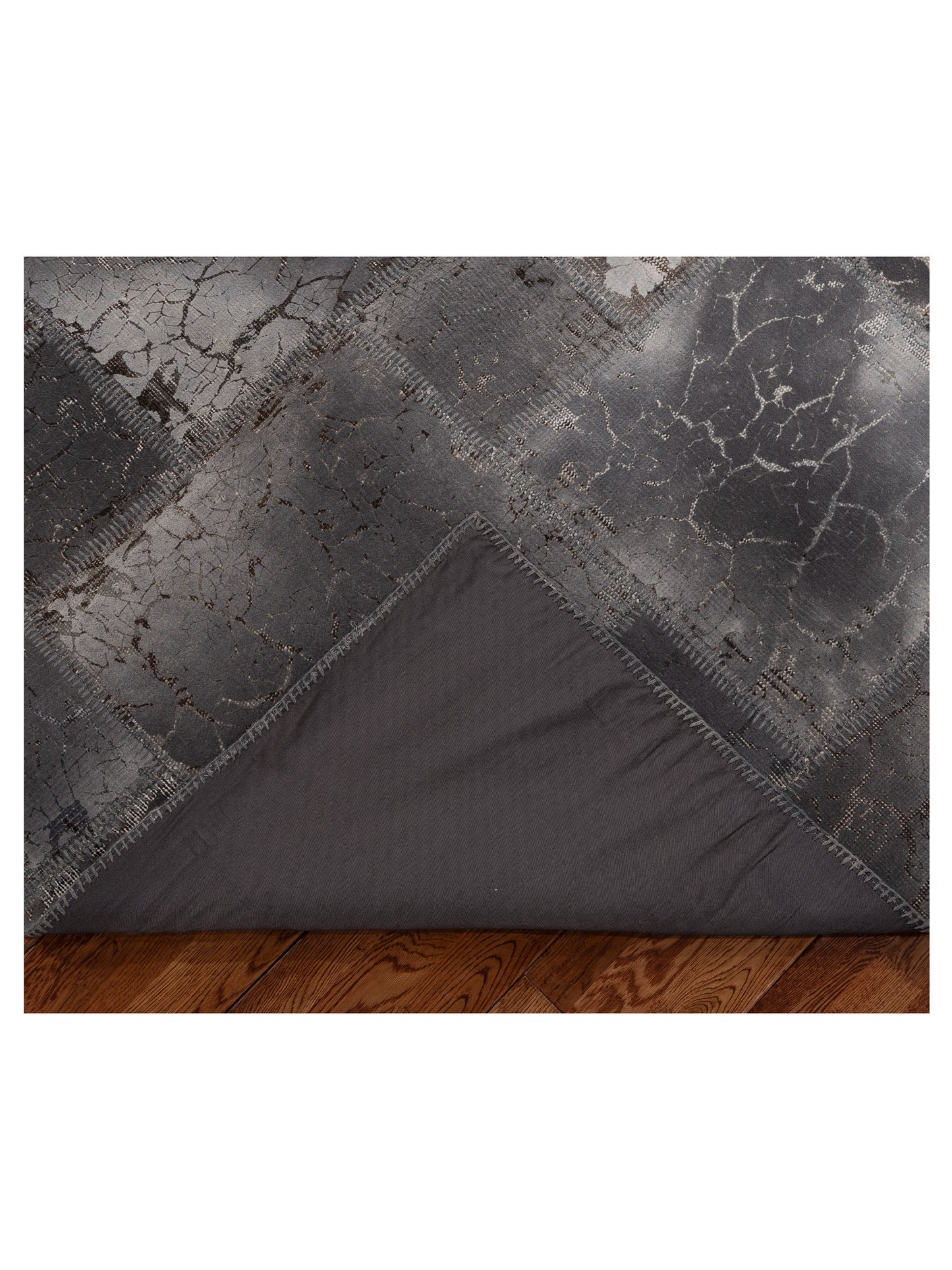 Patchwork Gray 8.3x9.10 Hand Knotted Rug