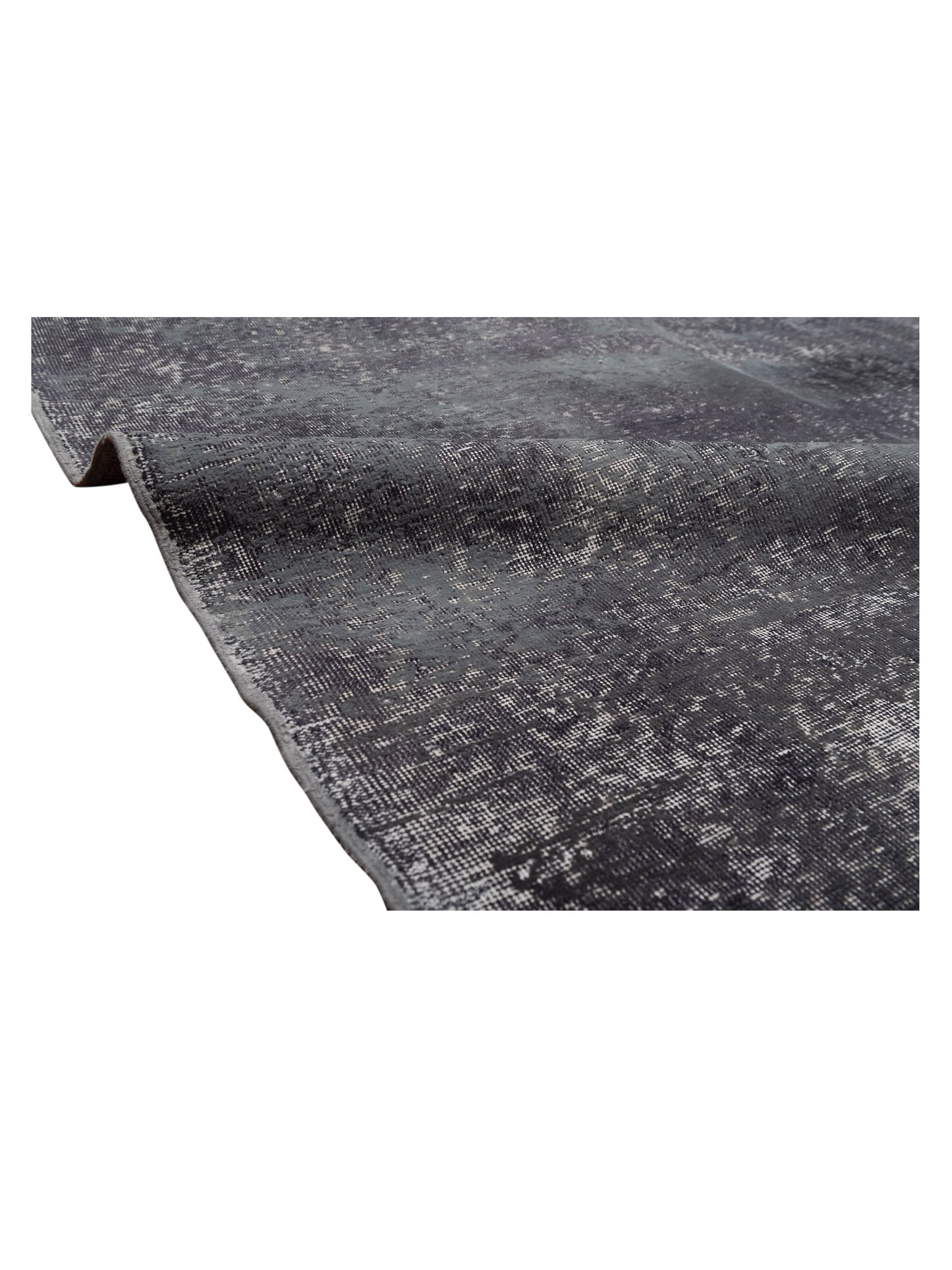 Vintage Dark Gray 8.2x13.1 Hand Knotted Rug