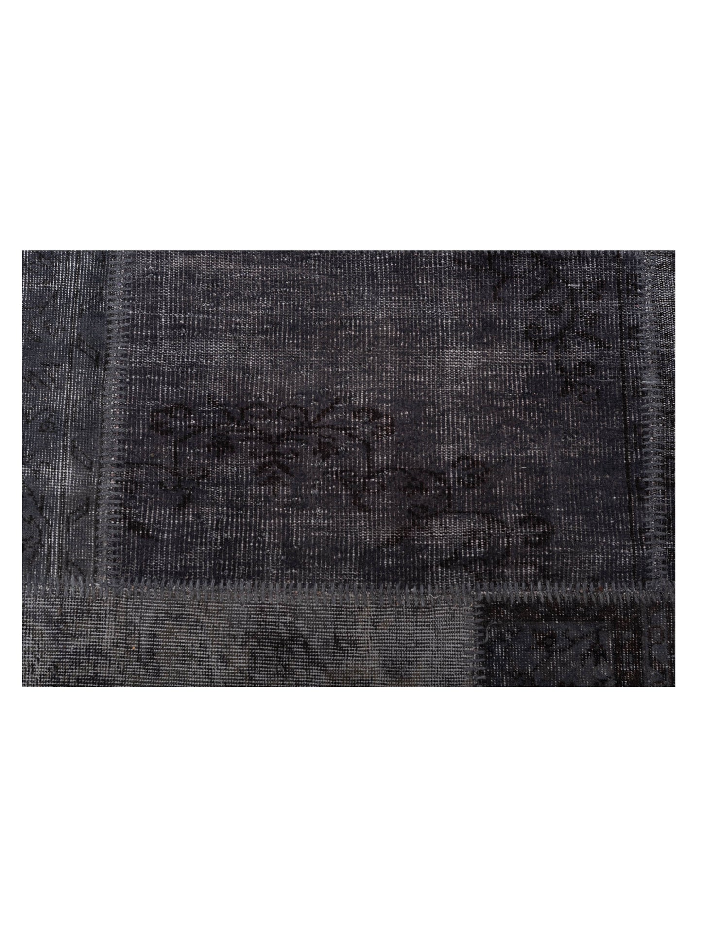 Patchwork Charcoal 12x15 Hand Knotted Rug
