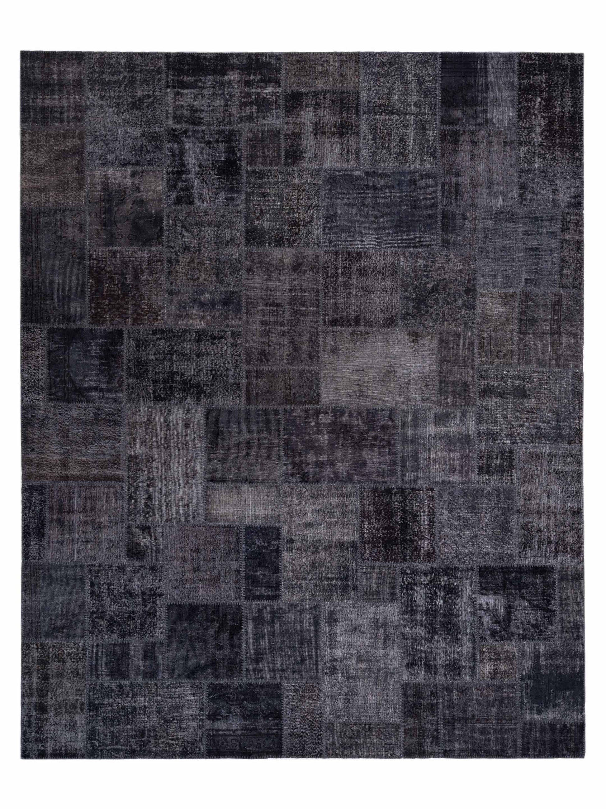 Pasha Turkish Vestige Patchwork  Charcoal  Contemporary