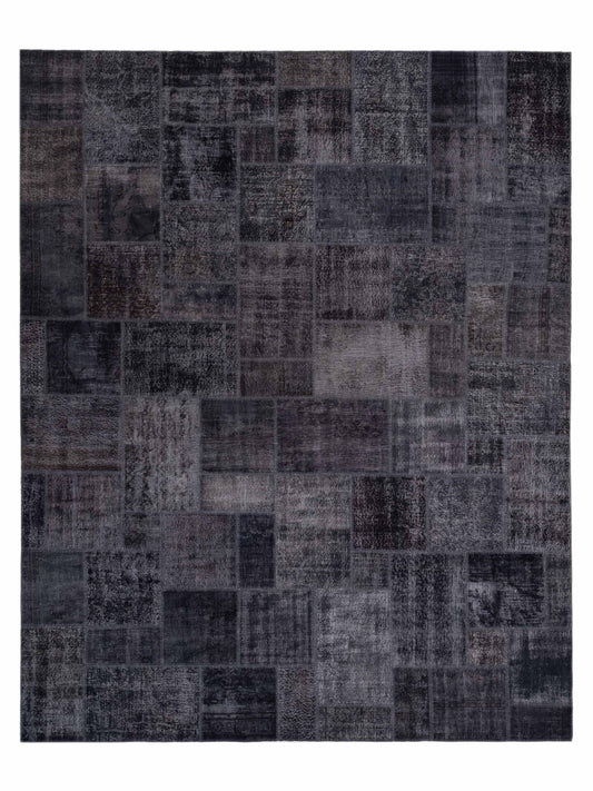 Pasha Turkish Vestige Patchwork  Charcoal  Contemporary