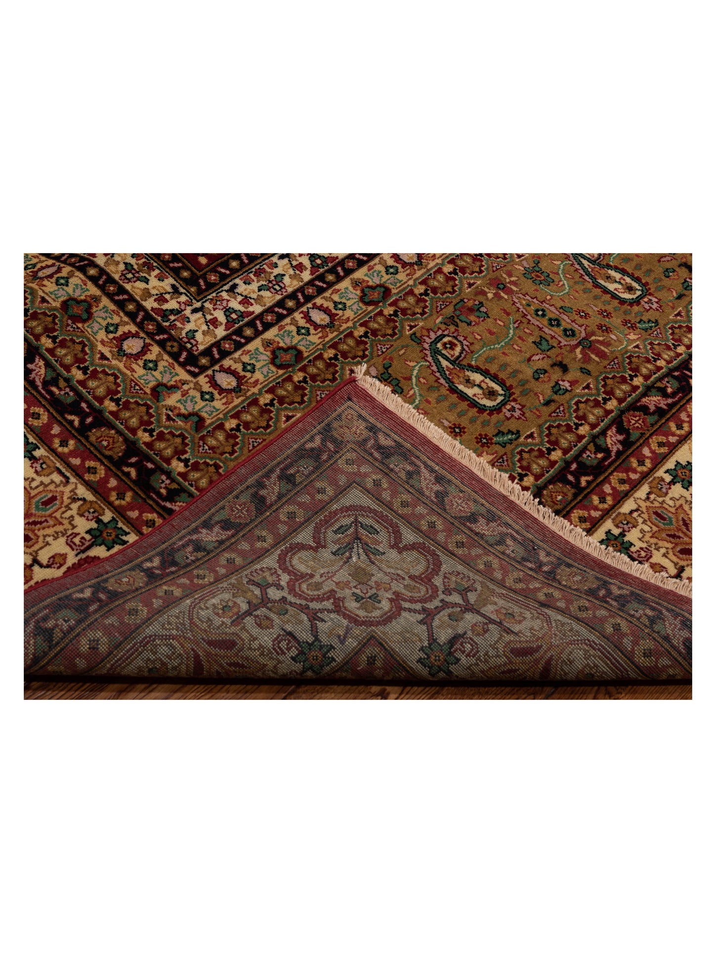 Sansira Red Ivory 8.1x9.11 Hand Knotted Rug