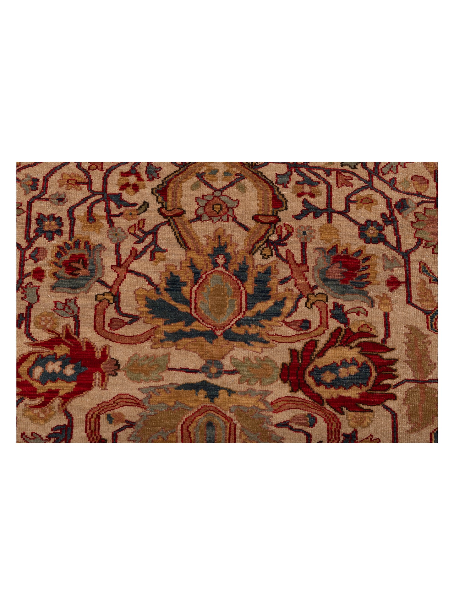 Siena Beige Red 9.4x12 Hand Knotted Rug