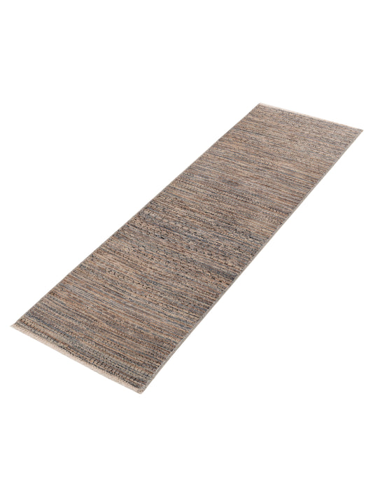 Elaria Gray Brown 2.8x8.6 Hand Knotted Rug