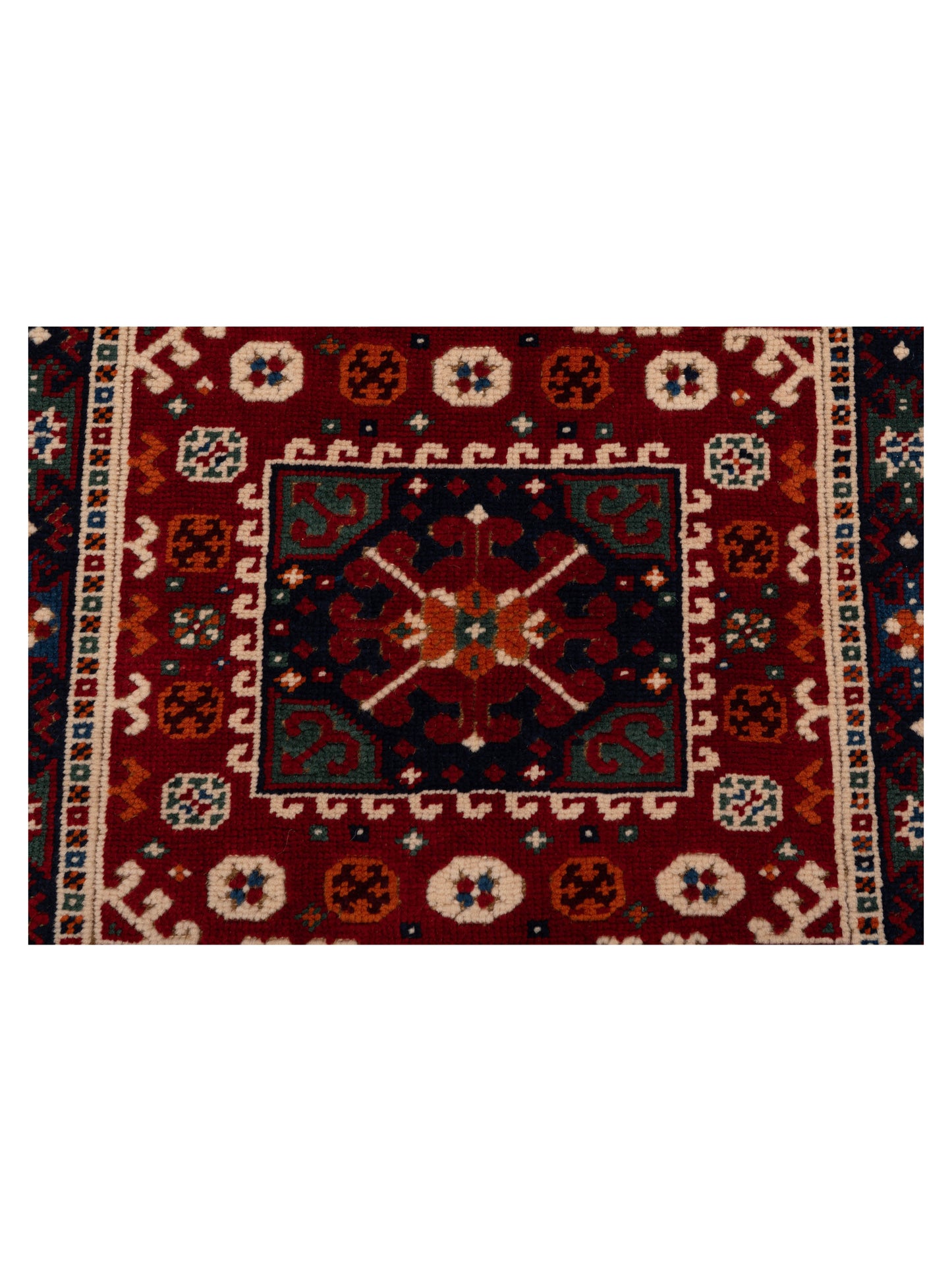 Shirvara Red Navy 3.2x4.2 Hand Knotted Rug