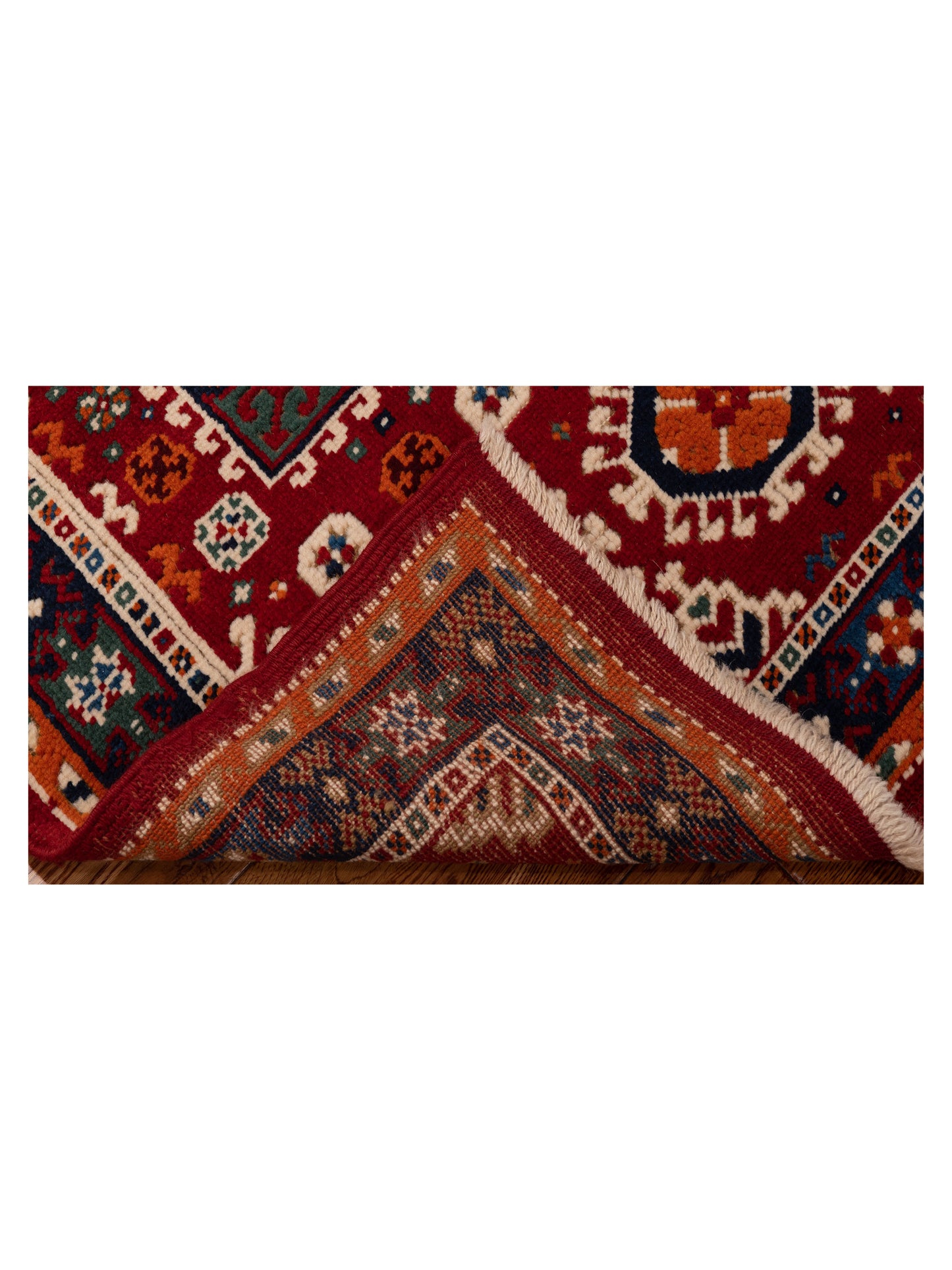 Shirvara Red Navy 3.2x4.2 Hand Knotted Rug