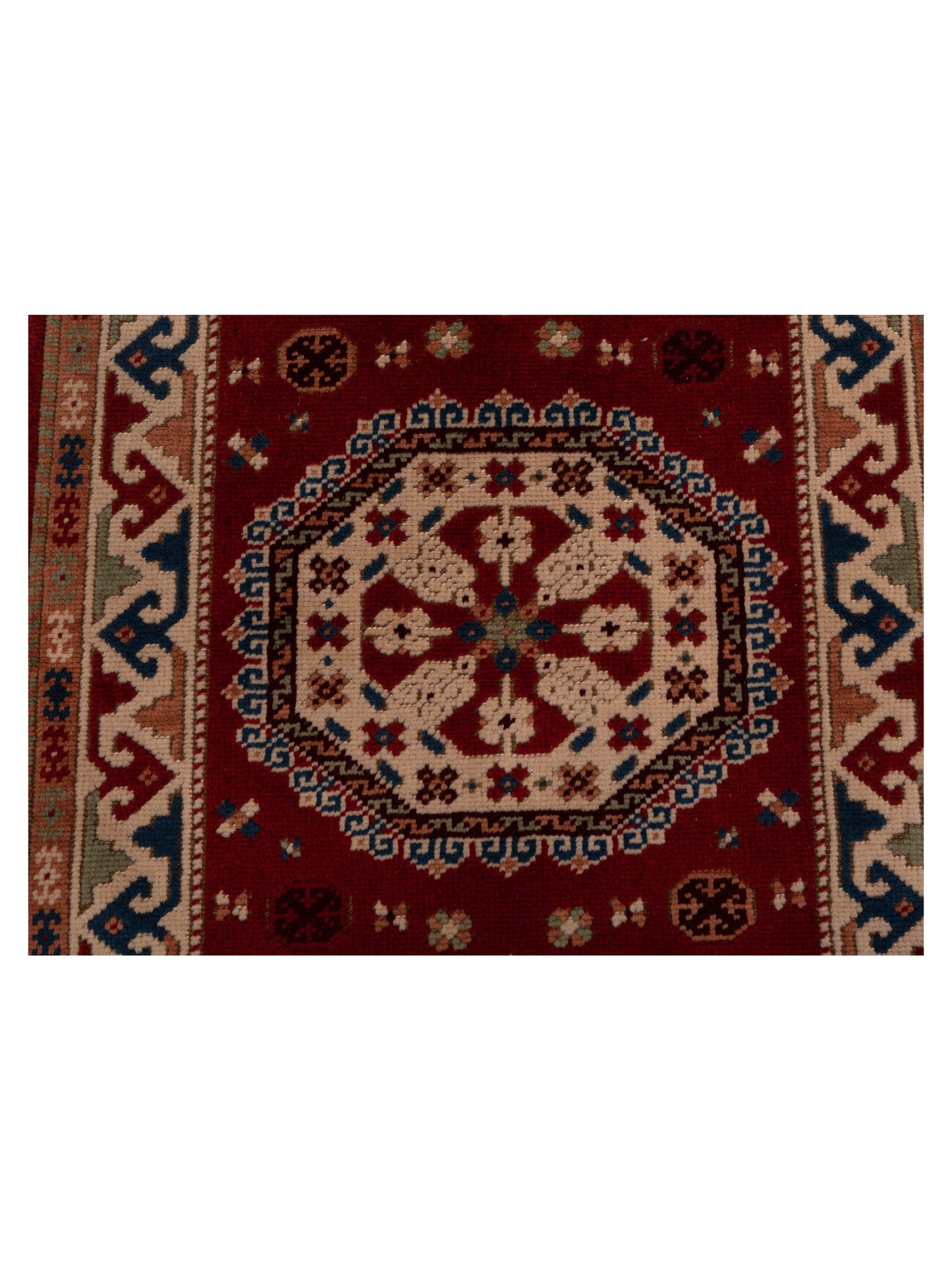 Shirvara Red Ivory 3.2x4.5 Hand Knotted Rug