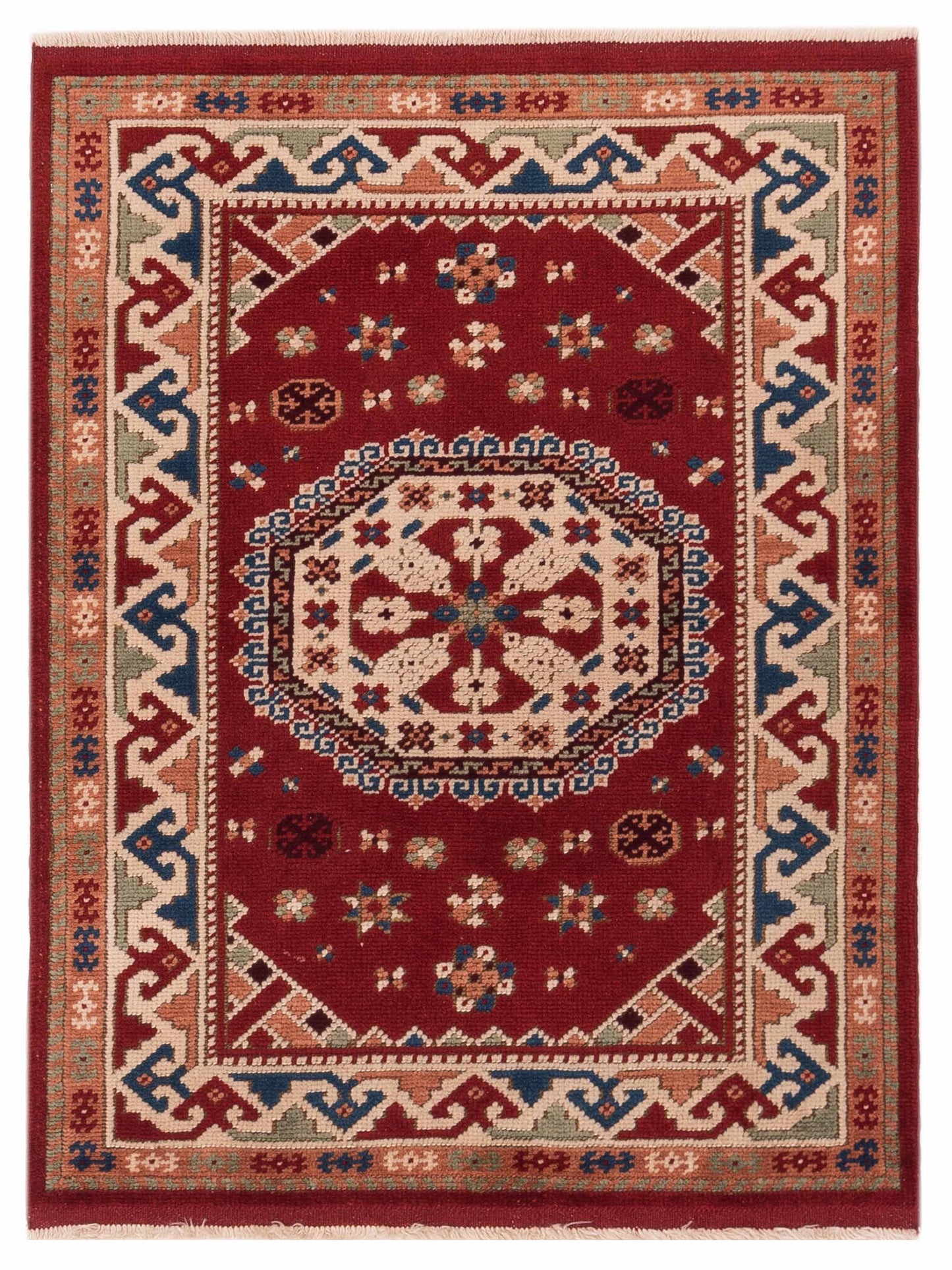 Pasha Turkish Shirwan  Red Ivory Traditional
