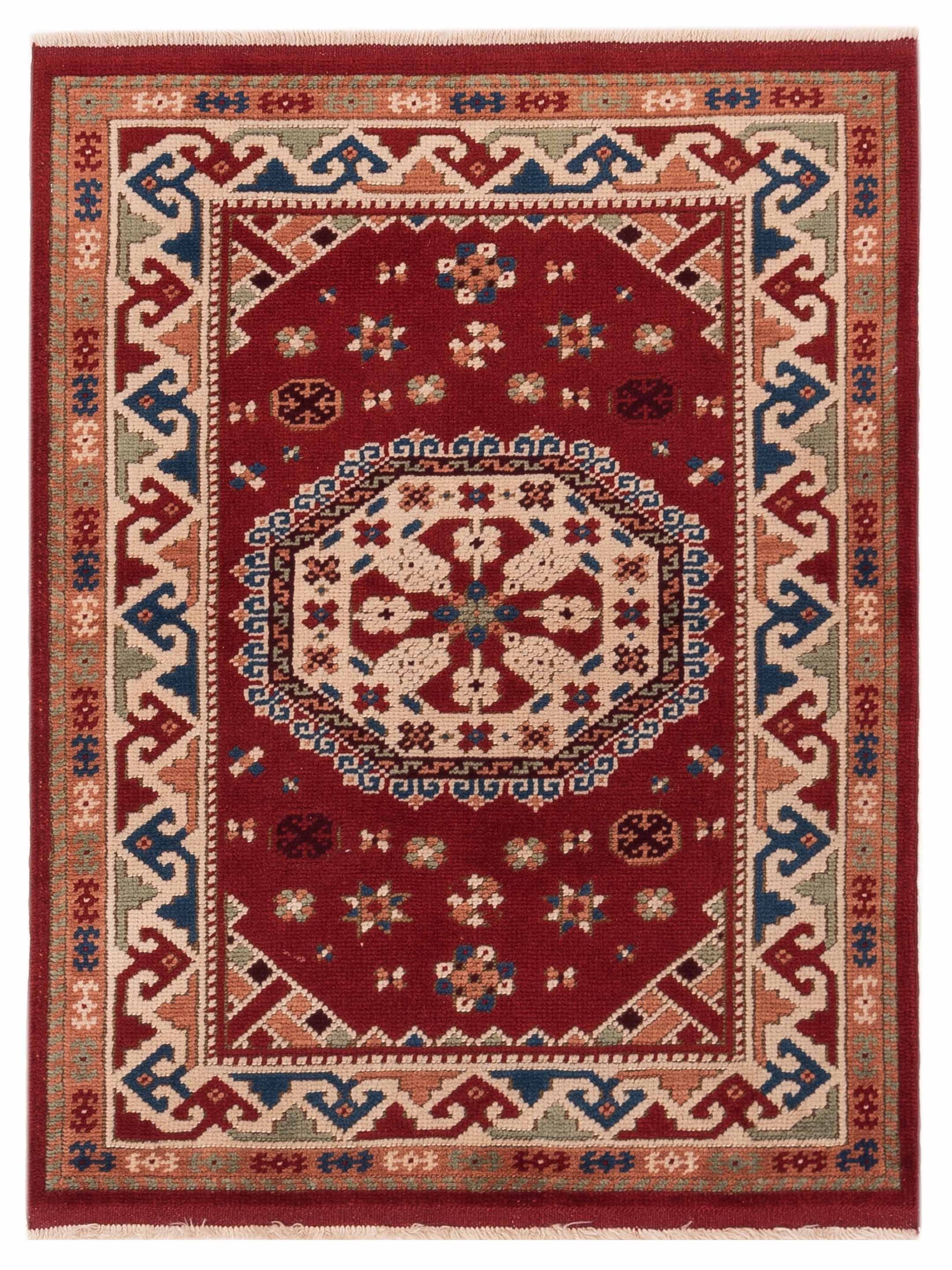 Pasha Turkish Shirwan  Red Ivory Traditional