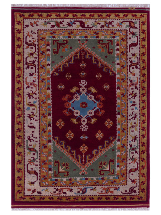 Pasha Turkish Shirwan  Green Ivory Traditional