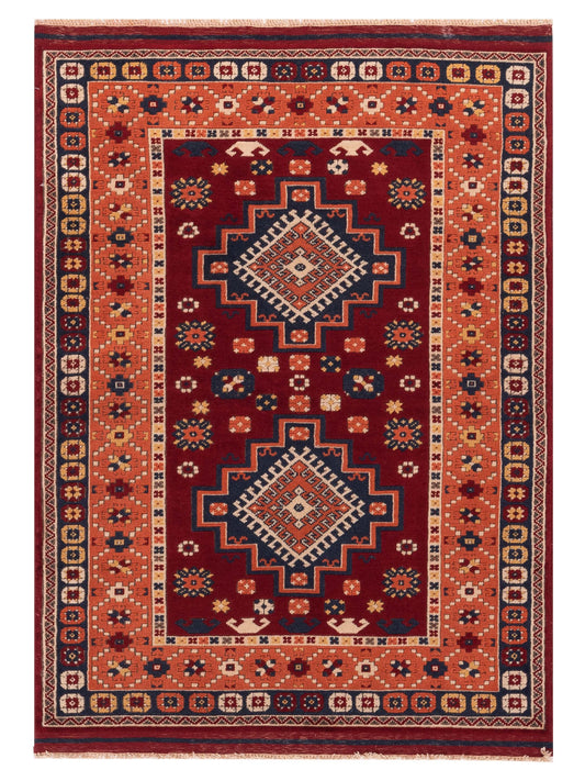 Pasha Turkish Shirwan  Red Orange Traditional