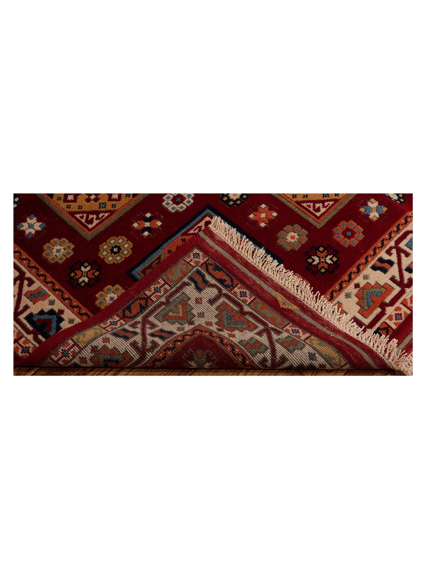 Shirvara Red Ivory 3.11x5.10 Hand Knotted Rug