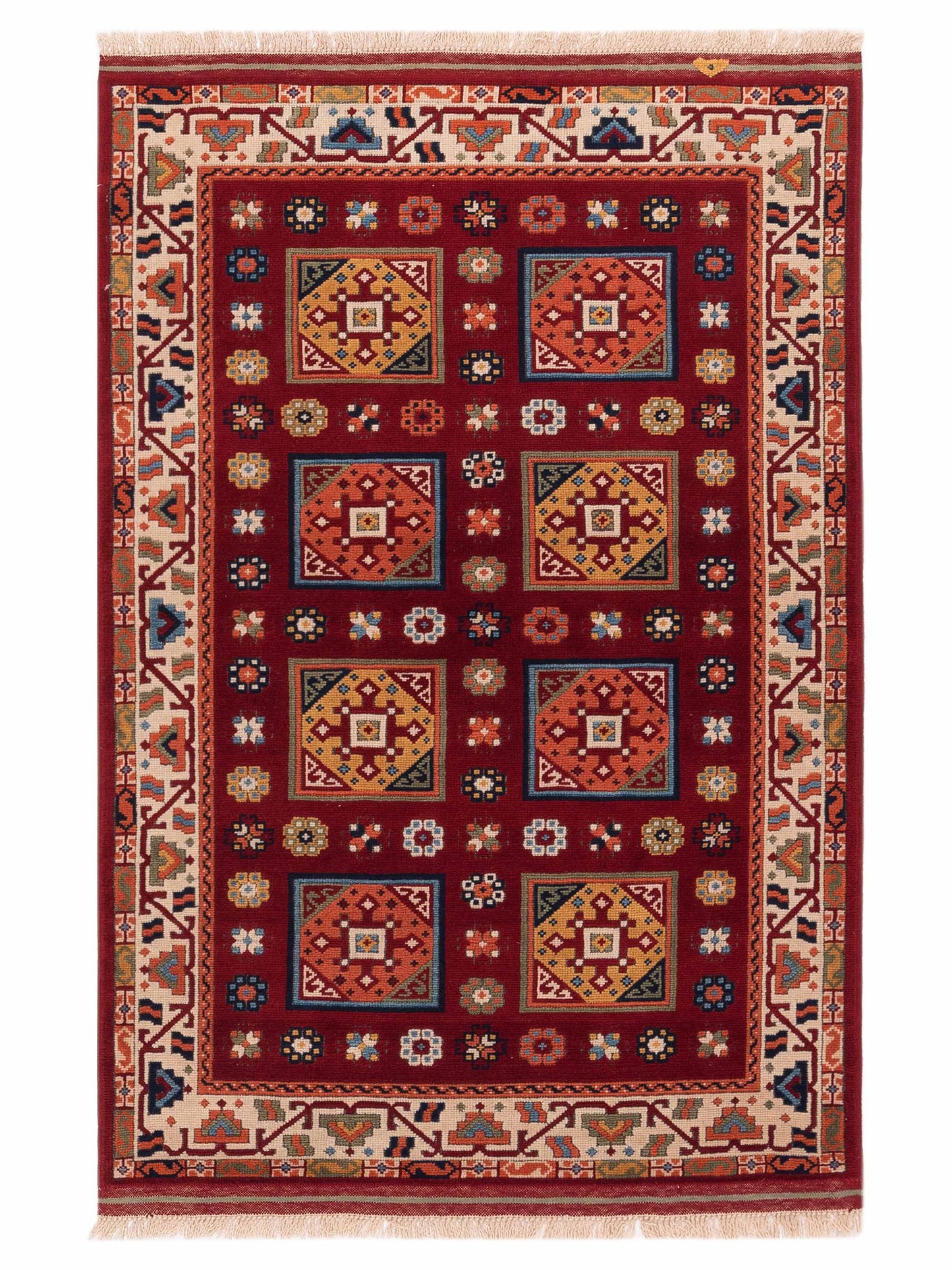 Pasha Turkish Shirwan  Red Ivory Traditional