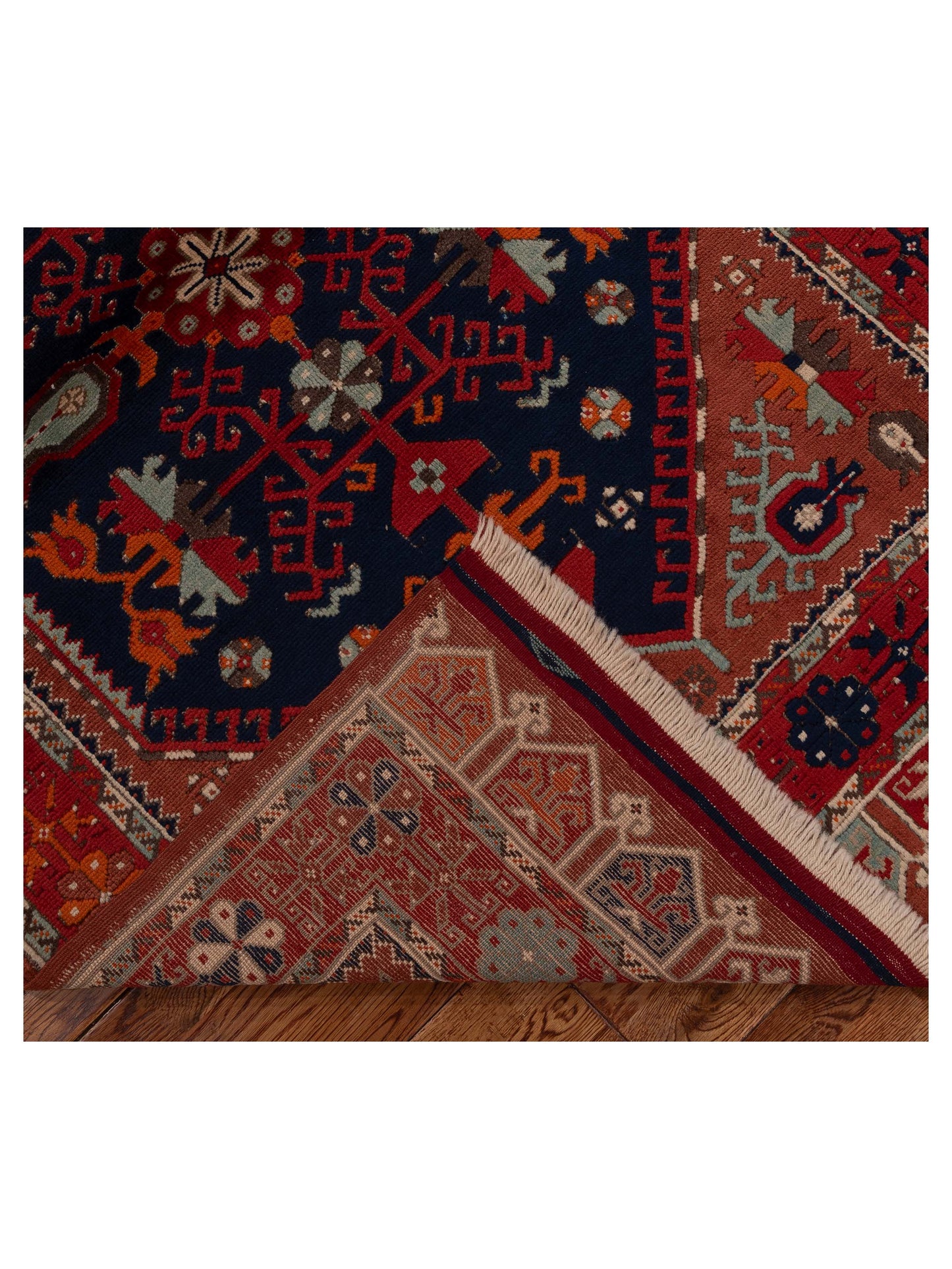 Shirvara Navy Red 3.10x5.10 Hand Knotted Rug